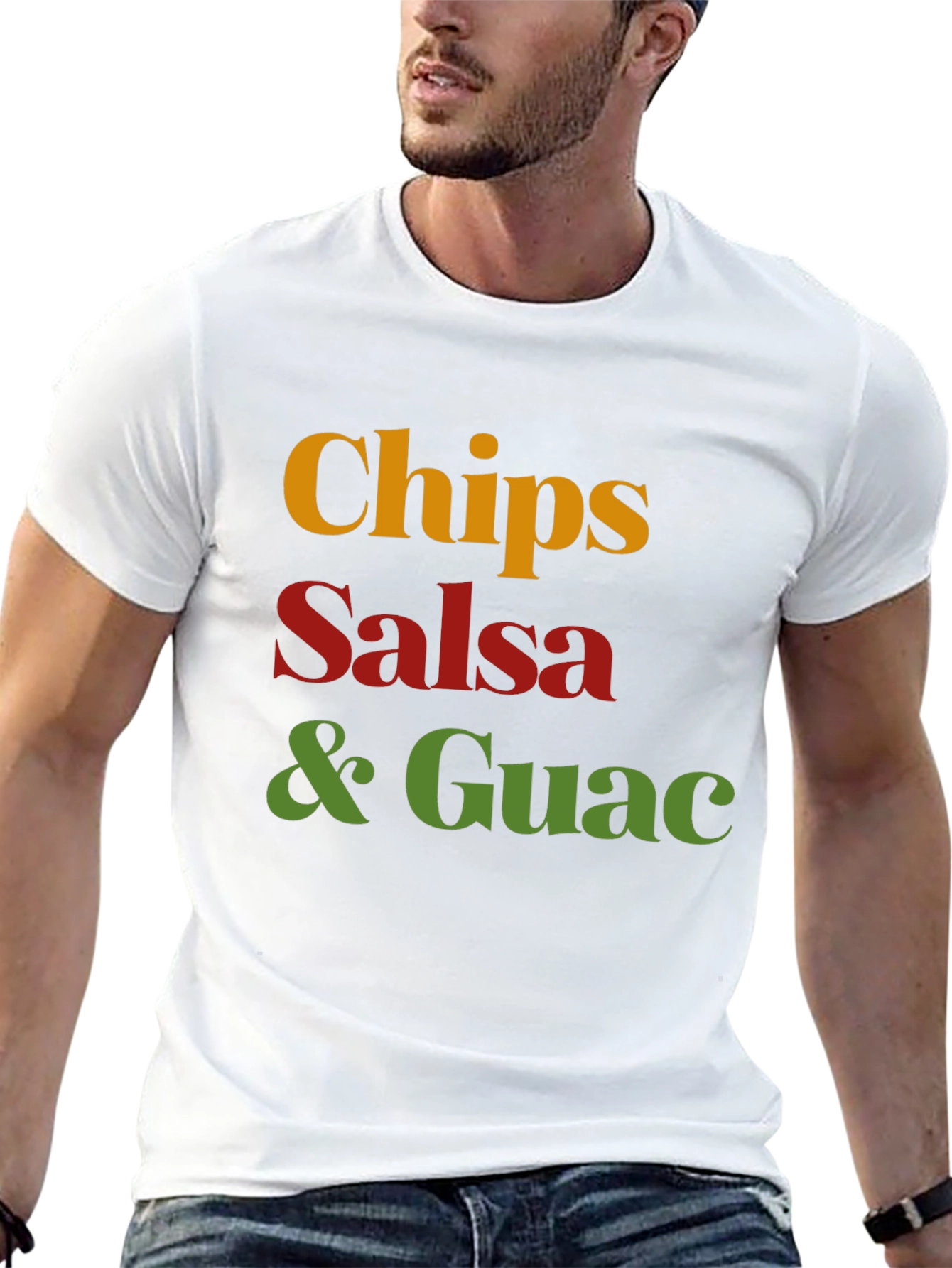 Chips Salsa & Guac T-Shirt - Black Cotton Tee