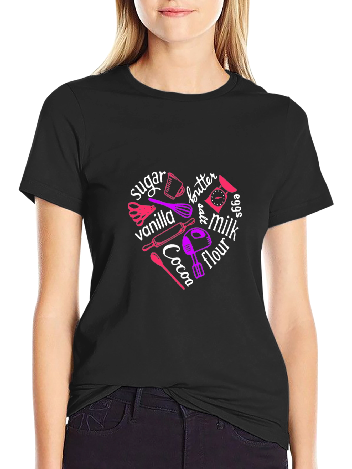 Baking Ingredients Heart T-Shirt