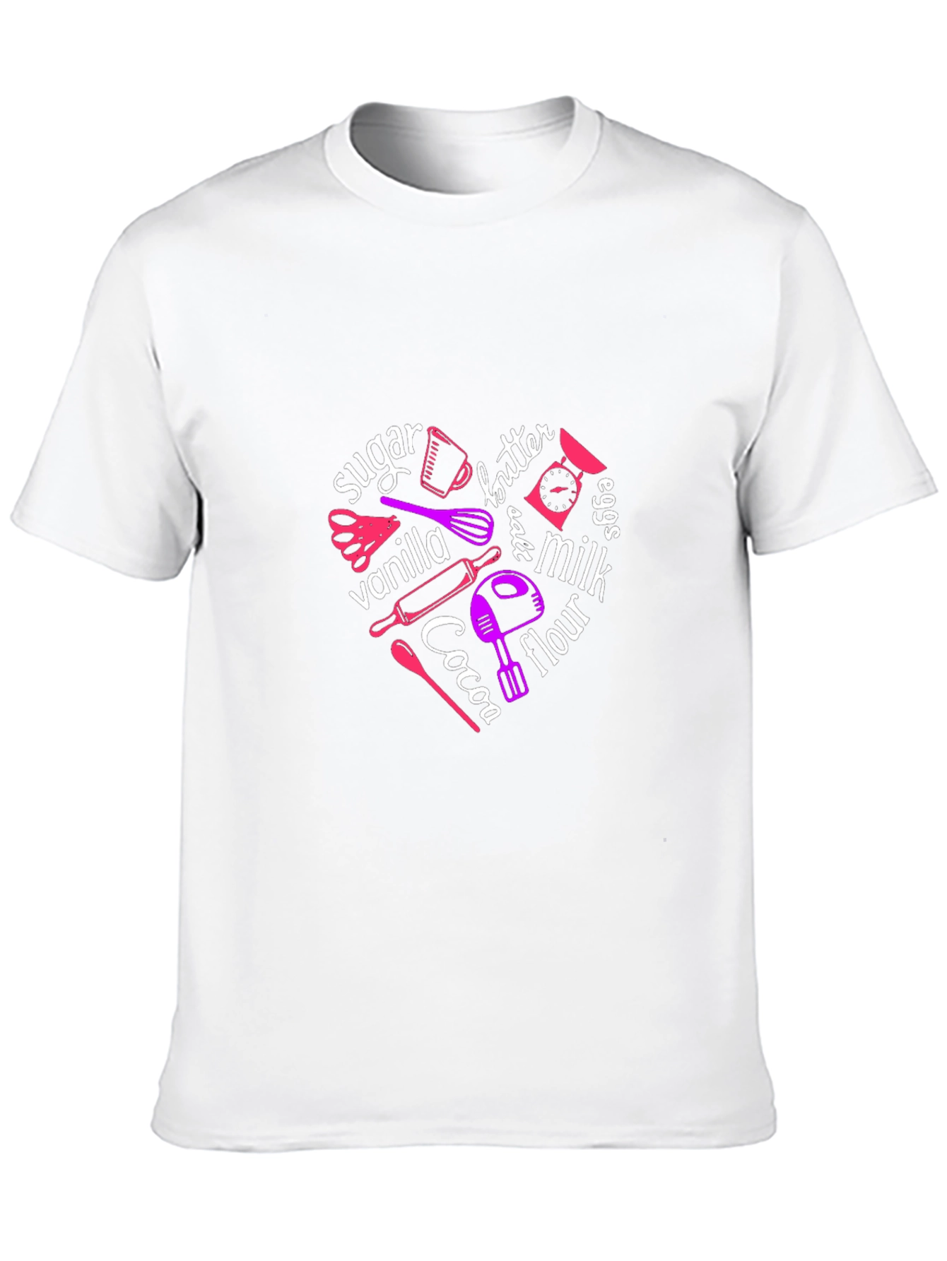 Baking Ingredients Heart T-Shirt