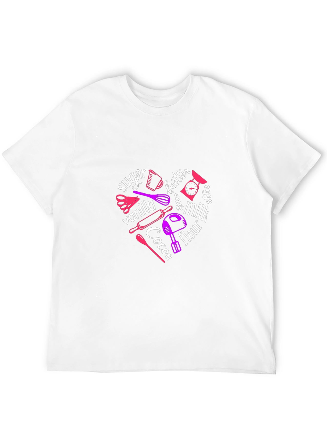 Baking Ingredients Heart T-Shirt