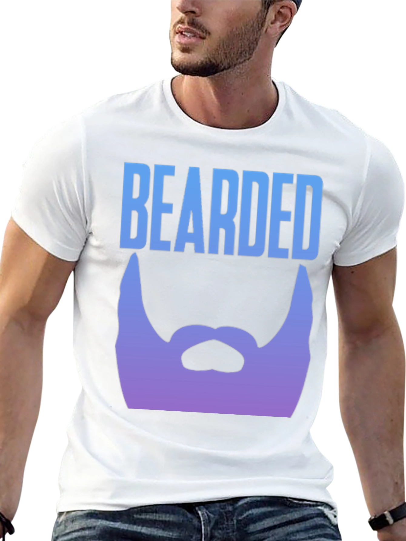Bearded Graphic Tee - Black Mens T-Shirt