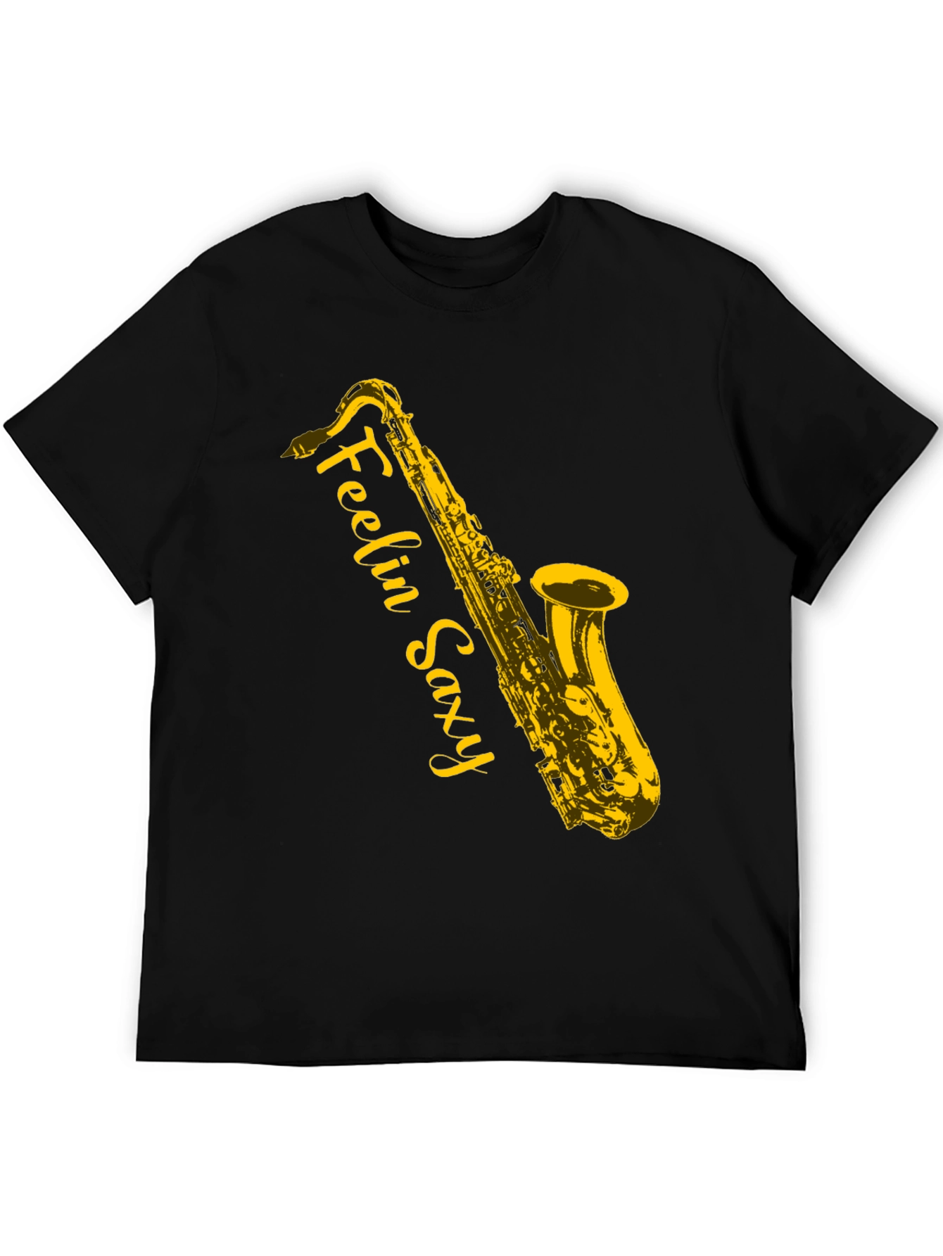 Feelin Saxy Black Graphic Tee