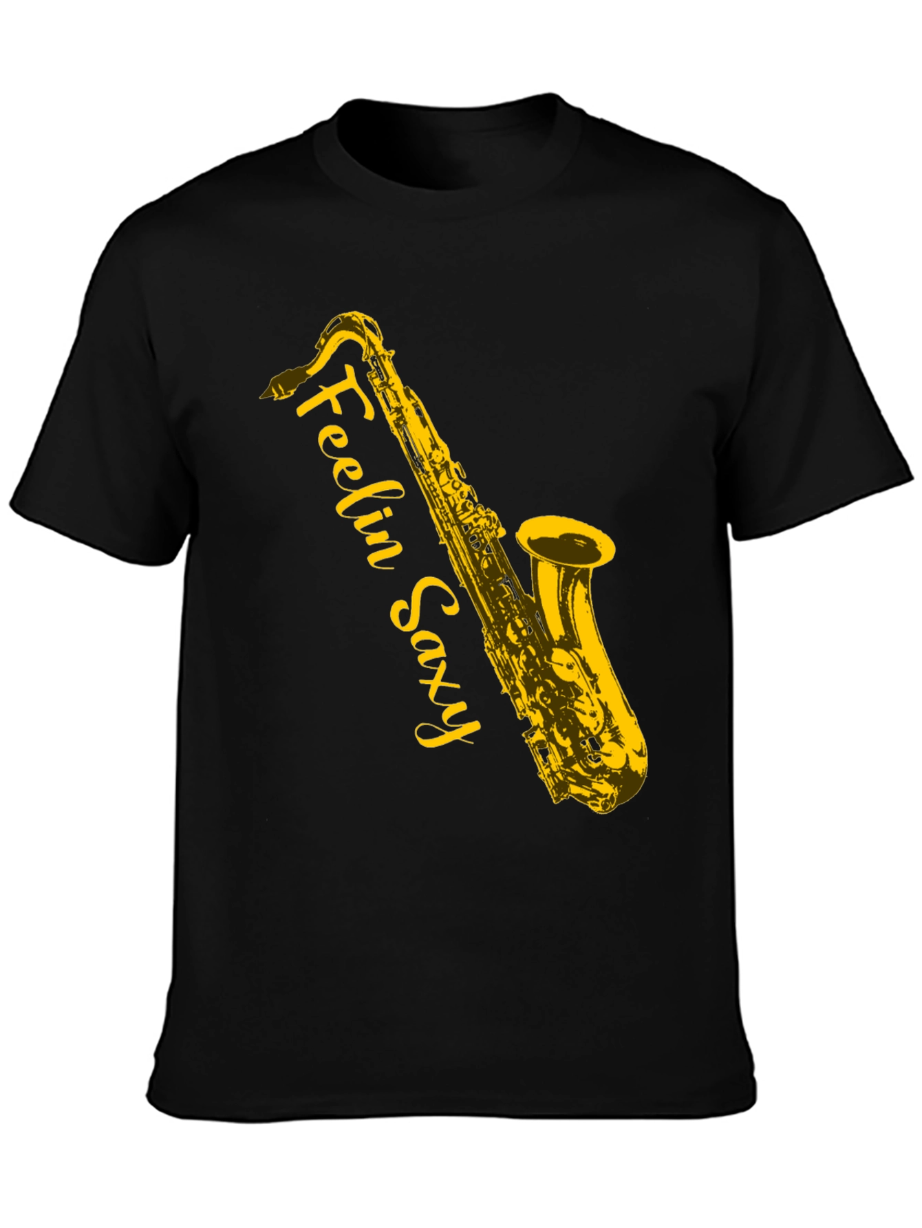 Feelin Saxy Black Graphic Tee