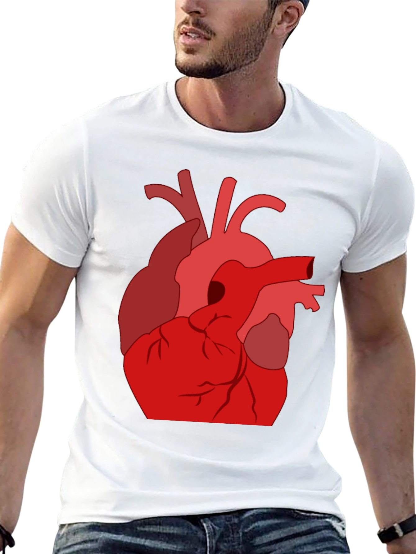 Anatomical Heart Graphic T-Shirt - Unique Design