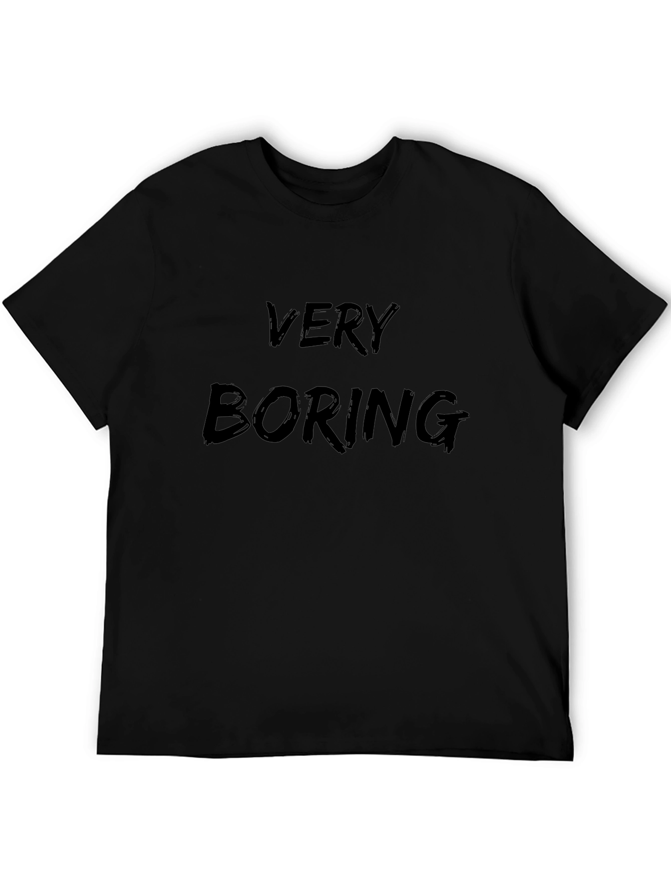 Very Boring Black Cotton T-Shirt