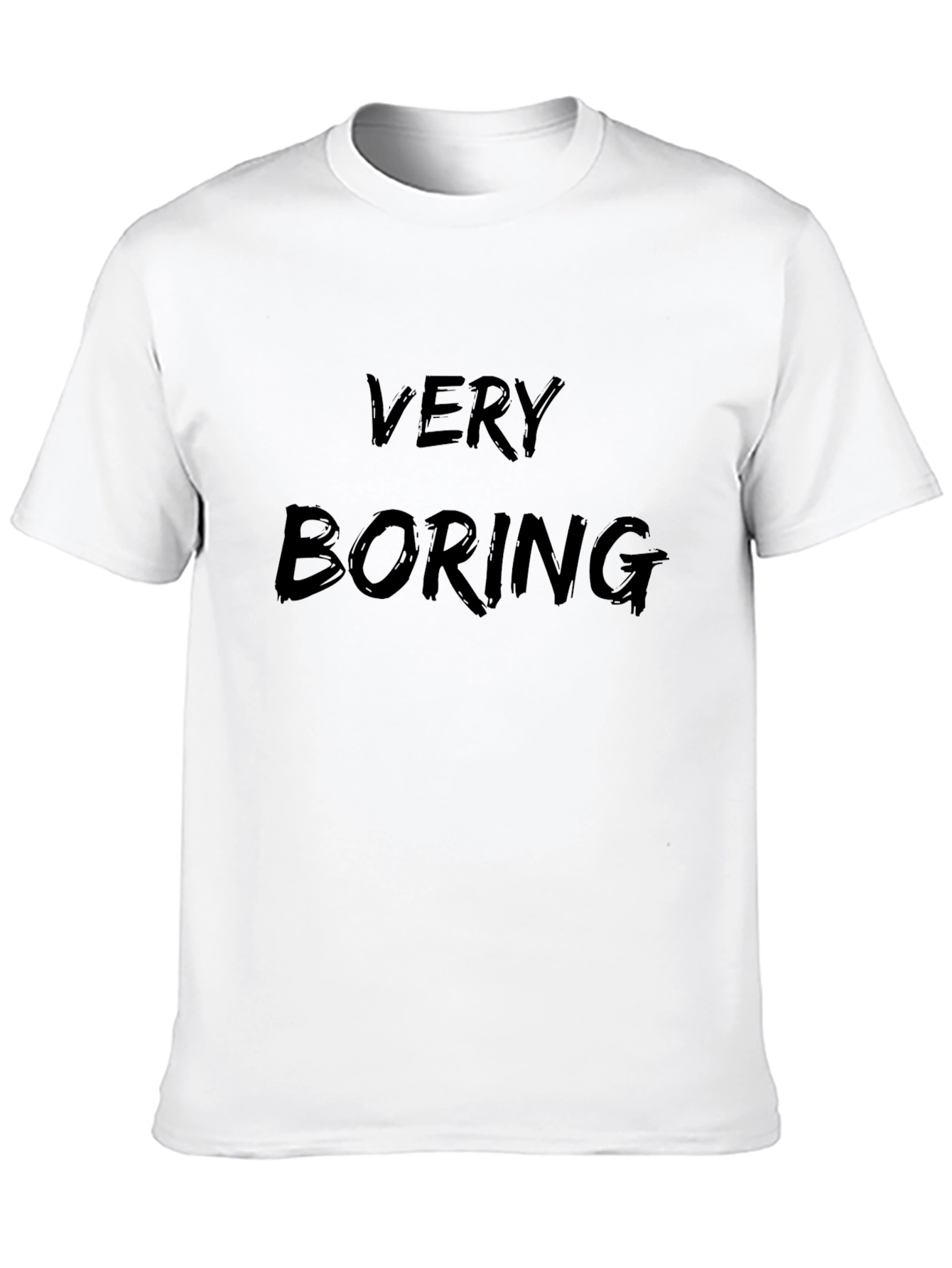Very Boring Black Cotton T-Shirt