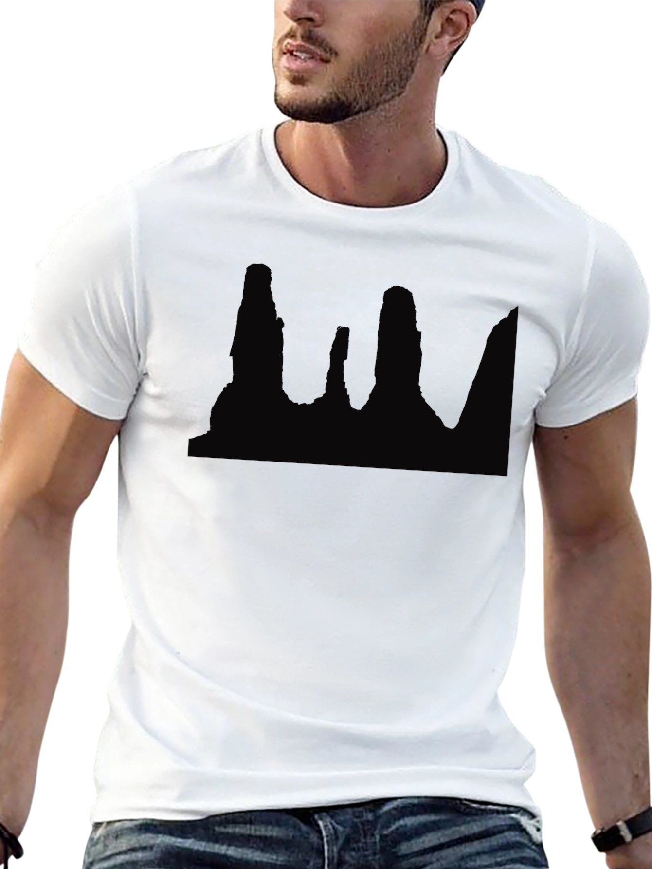 Black Graphic Tee - Desert Skyline