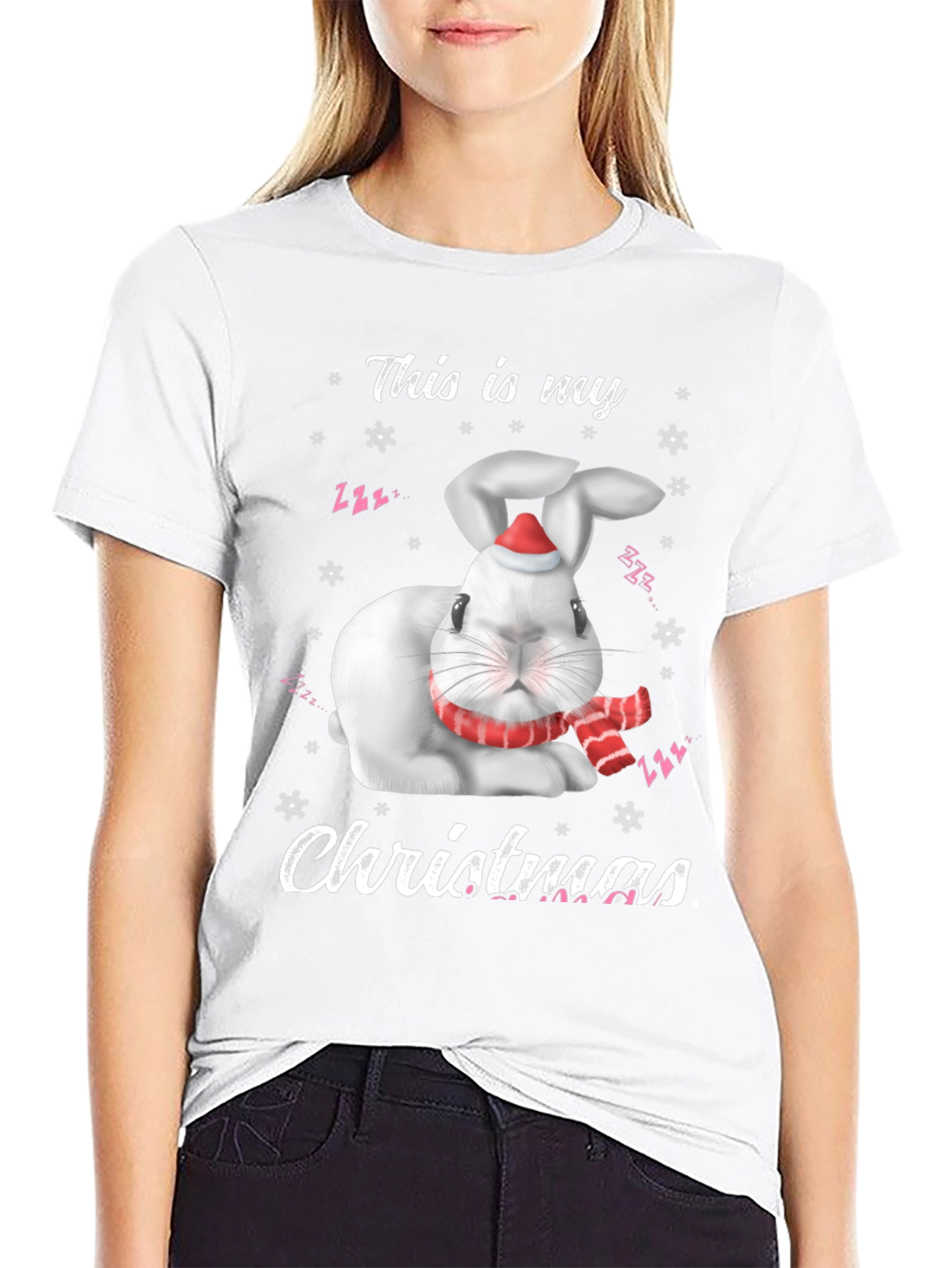 Cute Rabbit Christmas T-Shirt