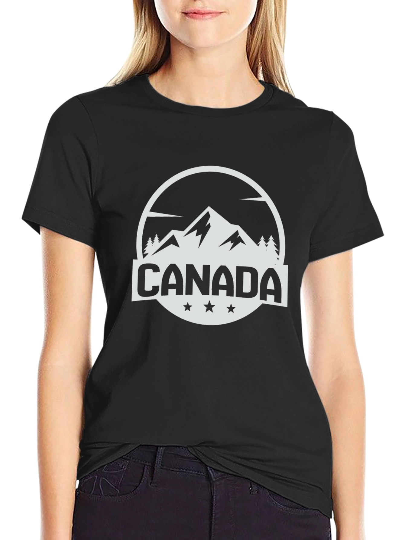 Canada Mountain Graphic Tee - Black