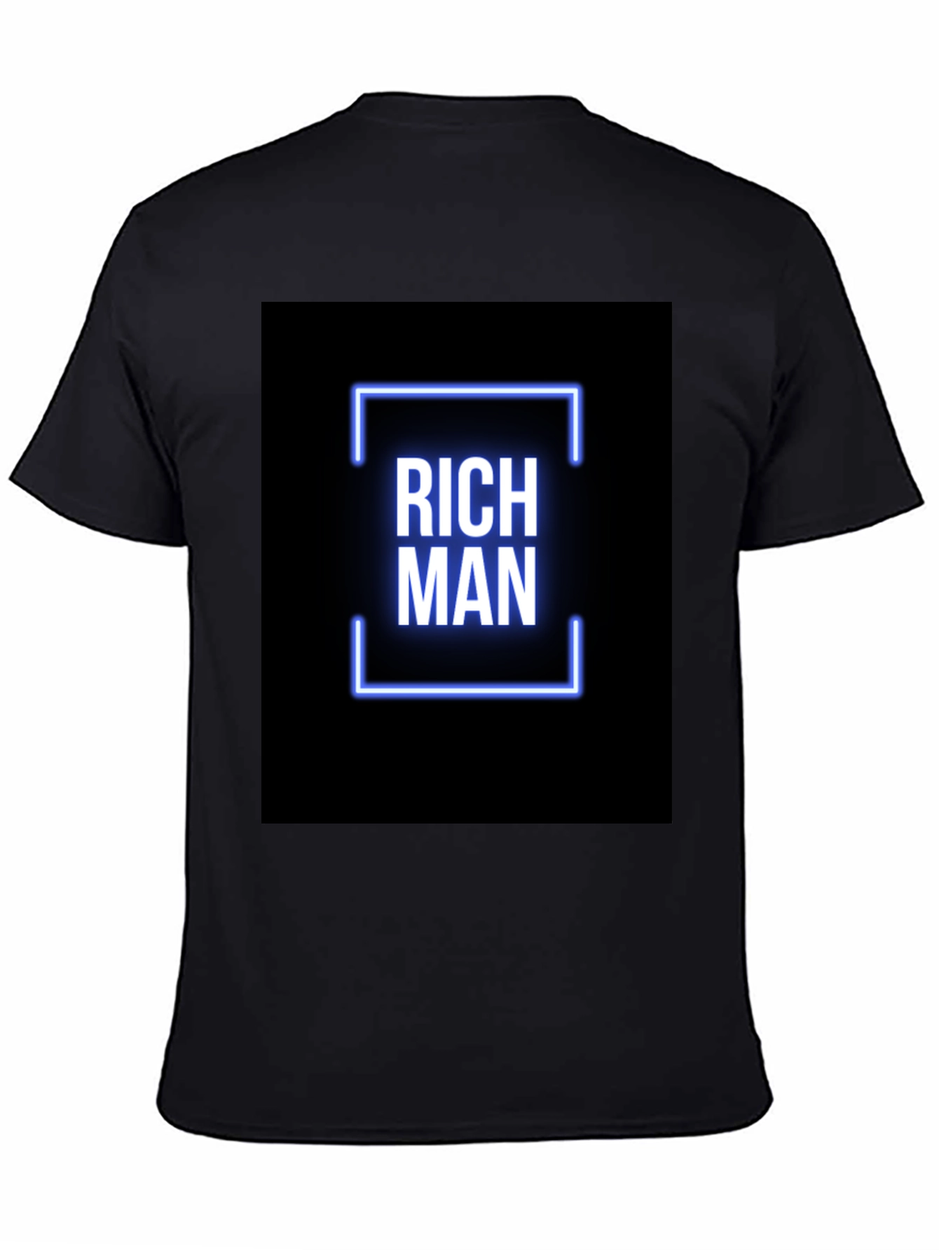 Rich Man Graphic Tee - Black Crew Neck T-Shirt
