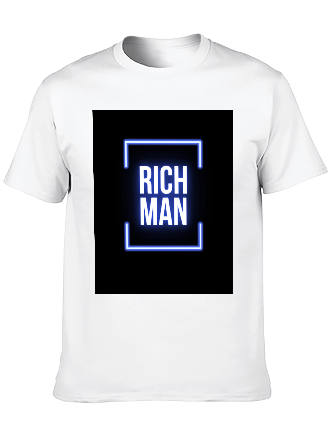 Rich Man Graphic Tee - Black Crew Neck T-Shirt