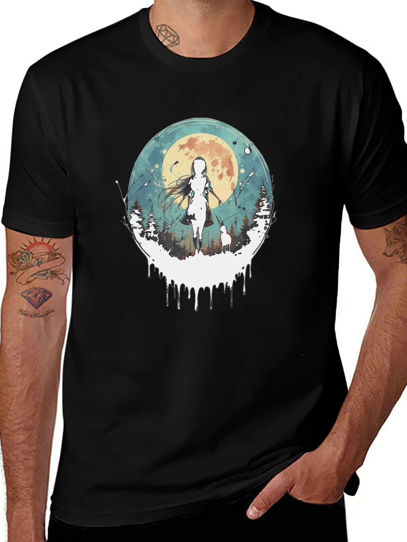 Anime Moon T-Shirt - Stylish Graphic Tee