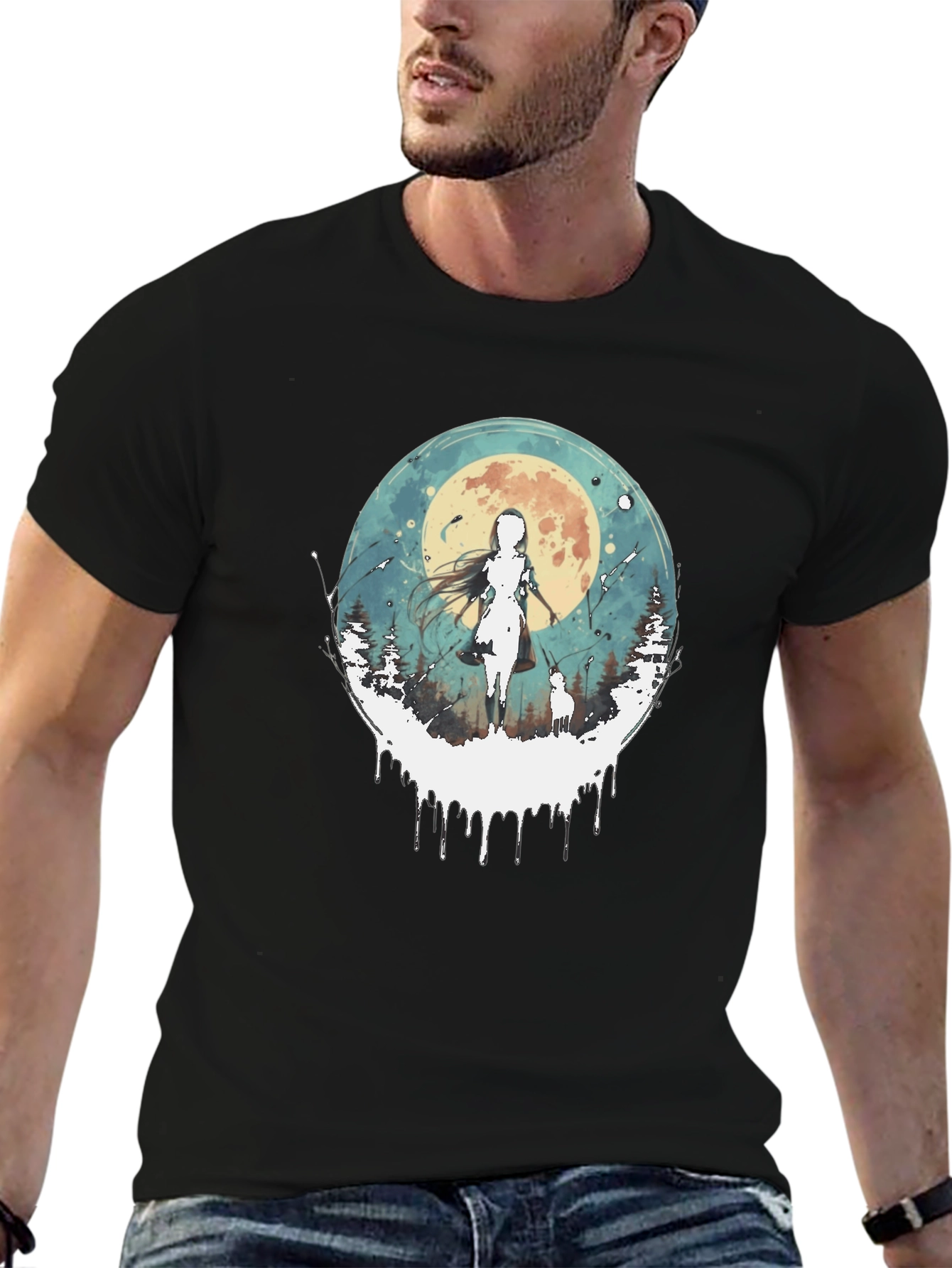 Anime Moon T-Shirt - Stylish Graphic Tee