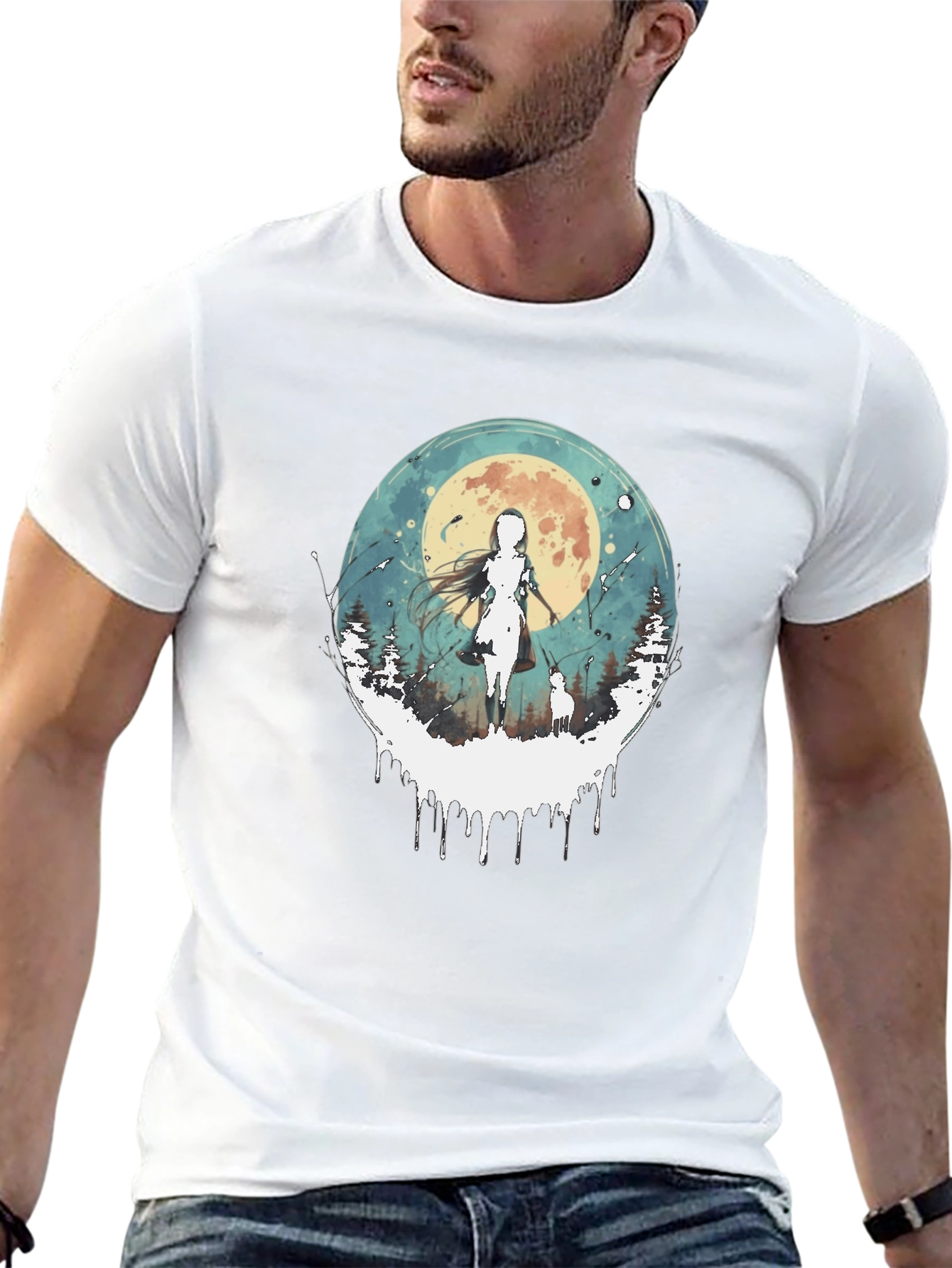 Anime Moon T-Shirt - Stylish Graphic Tee