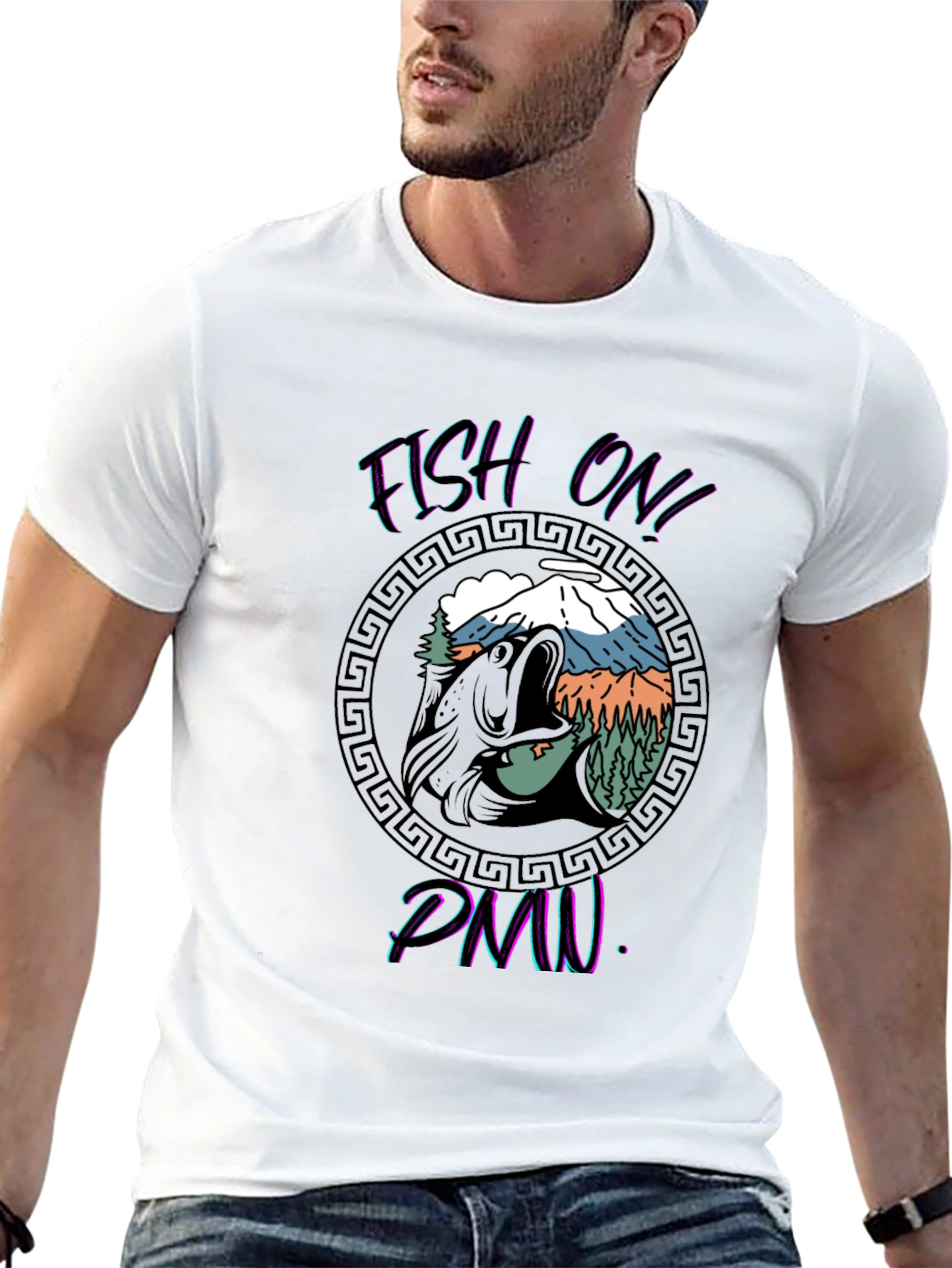 Fish On! Graphic Print T-Shirt
