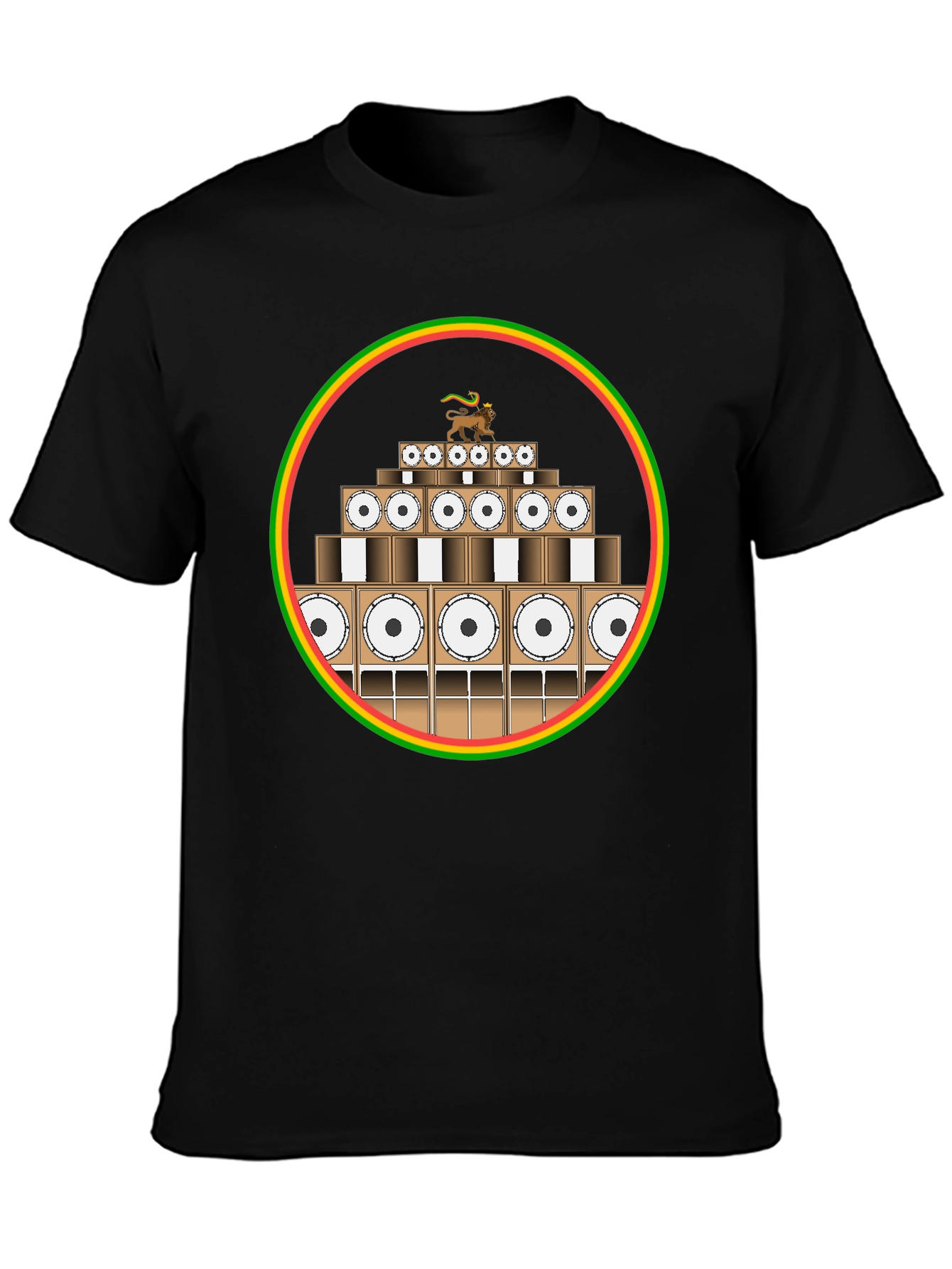 Rasta Sound System Black T-Shirt