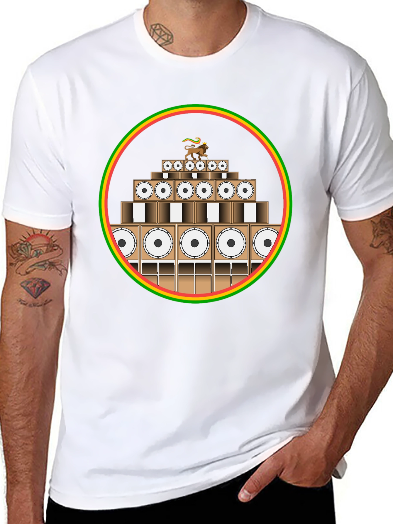 Rasta Sound System Black T-Shirt