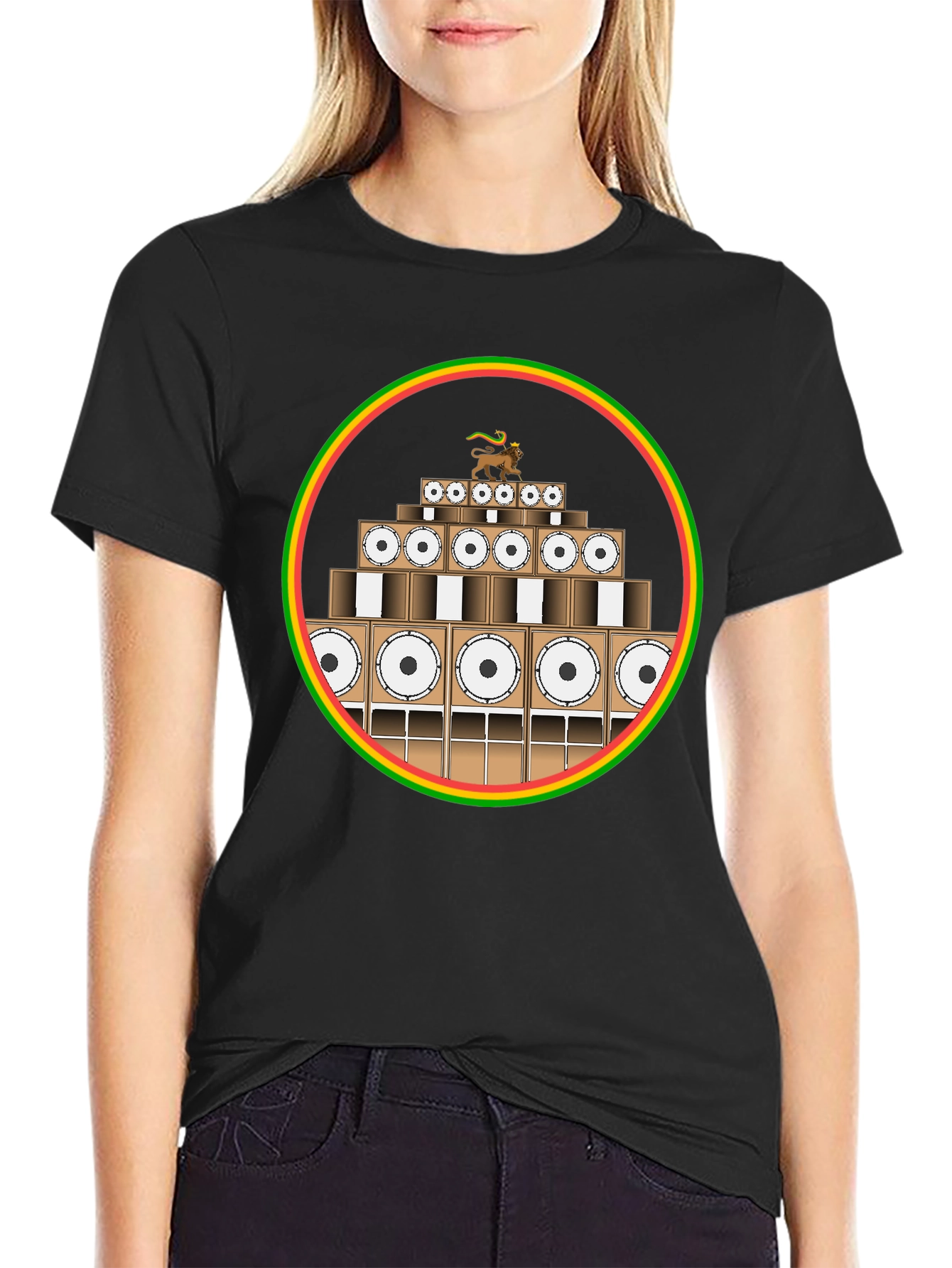 Rasta Sound System Black T-Shirt
