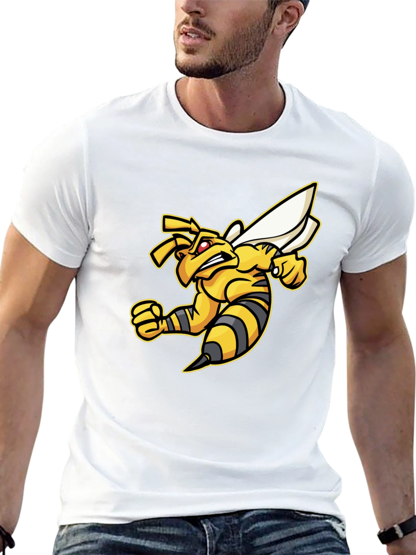 Angry Bee Graphic Tee - Black