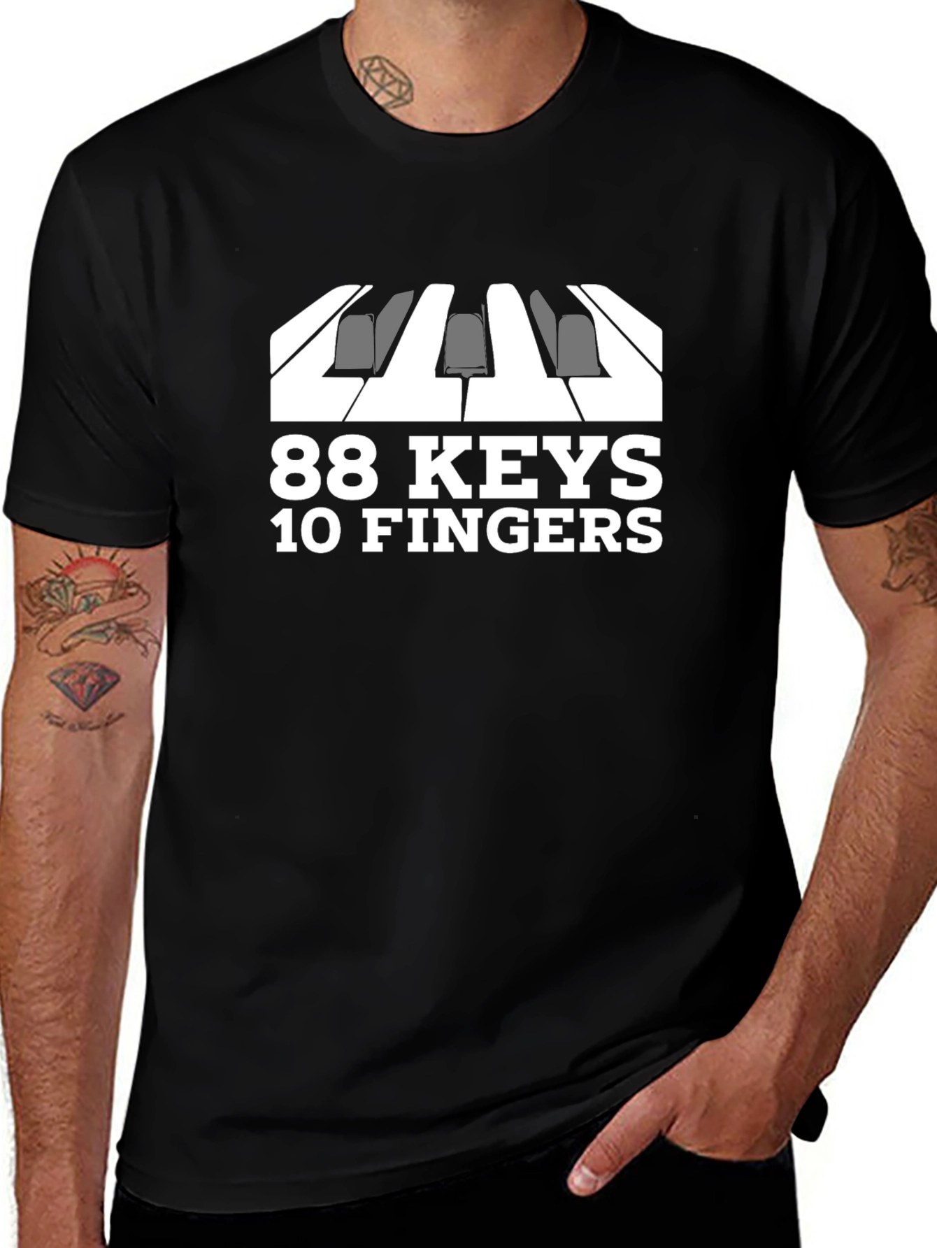 88 Keys 10 Fingers Piano Musician T-Shirt