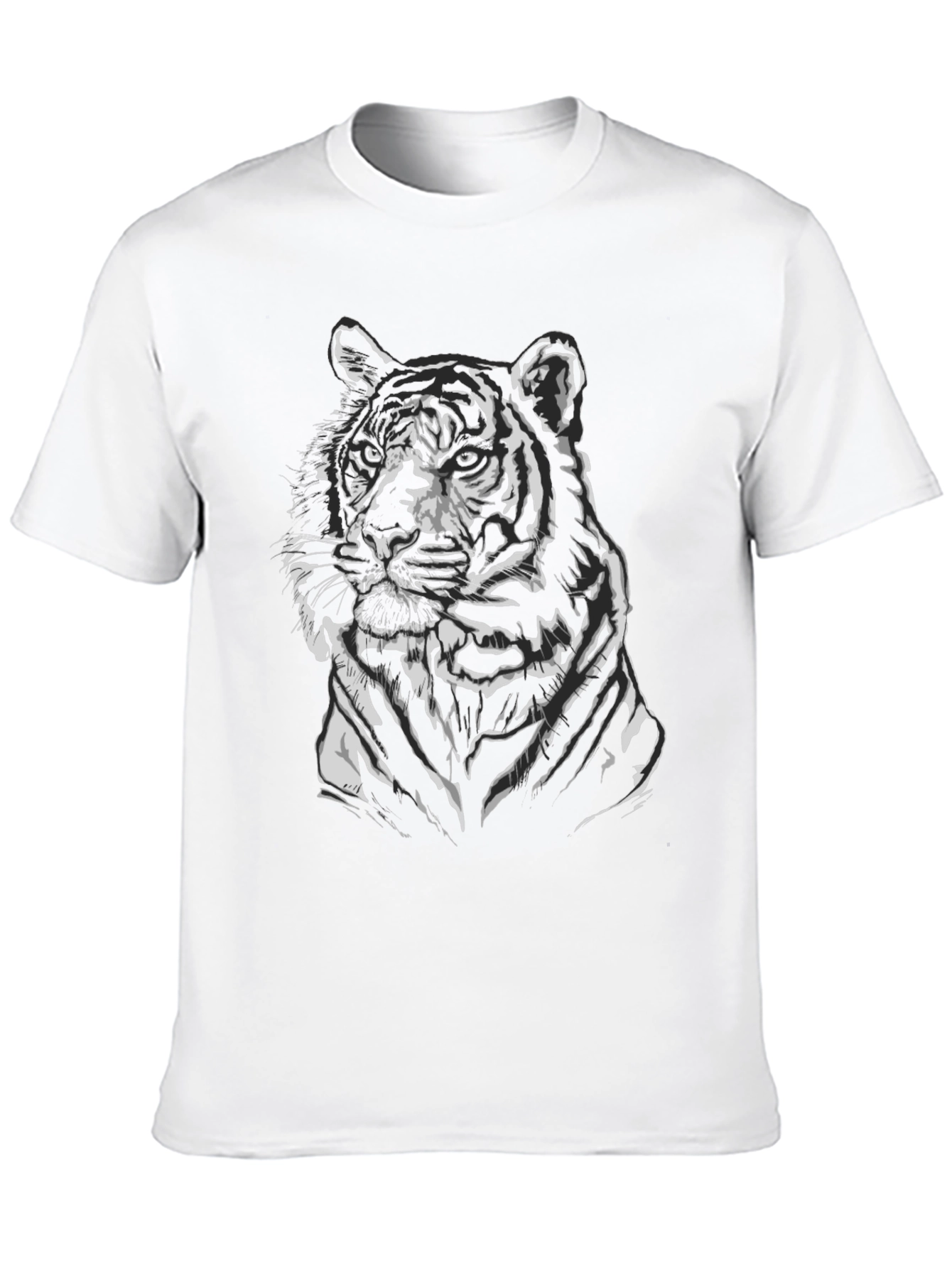 Black Tiger Graphic Tee - Cool Animal Print Shirt