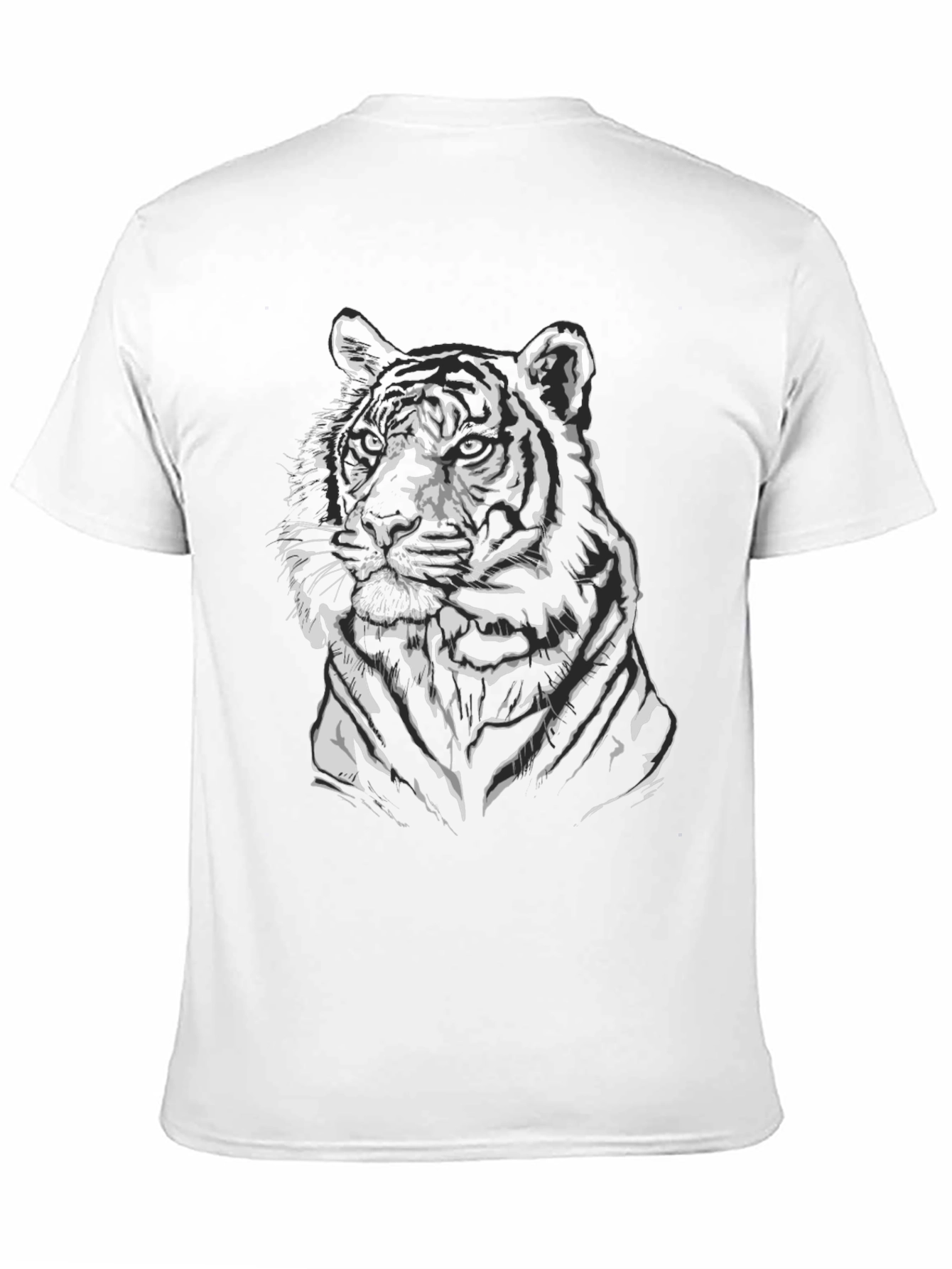 Black Tiger Graphic Tee - Cool Animal Print Shirt