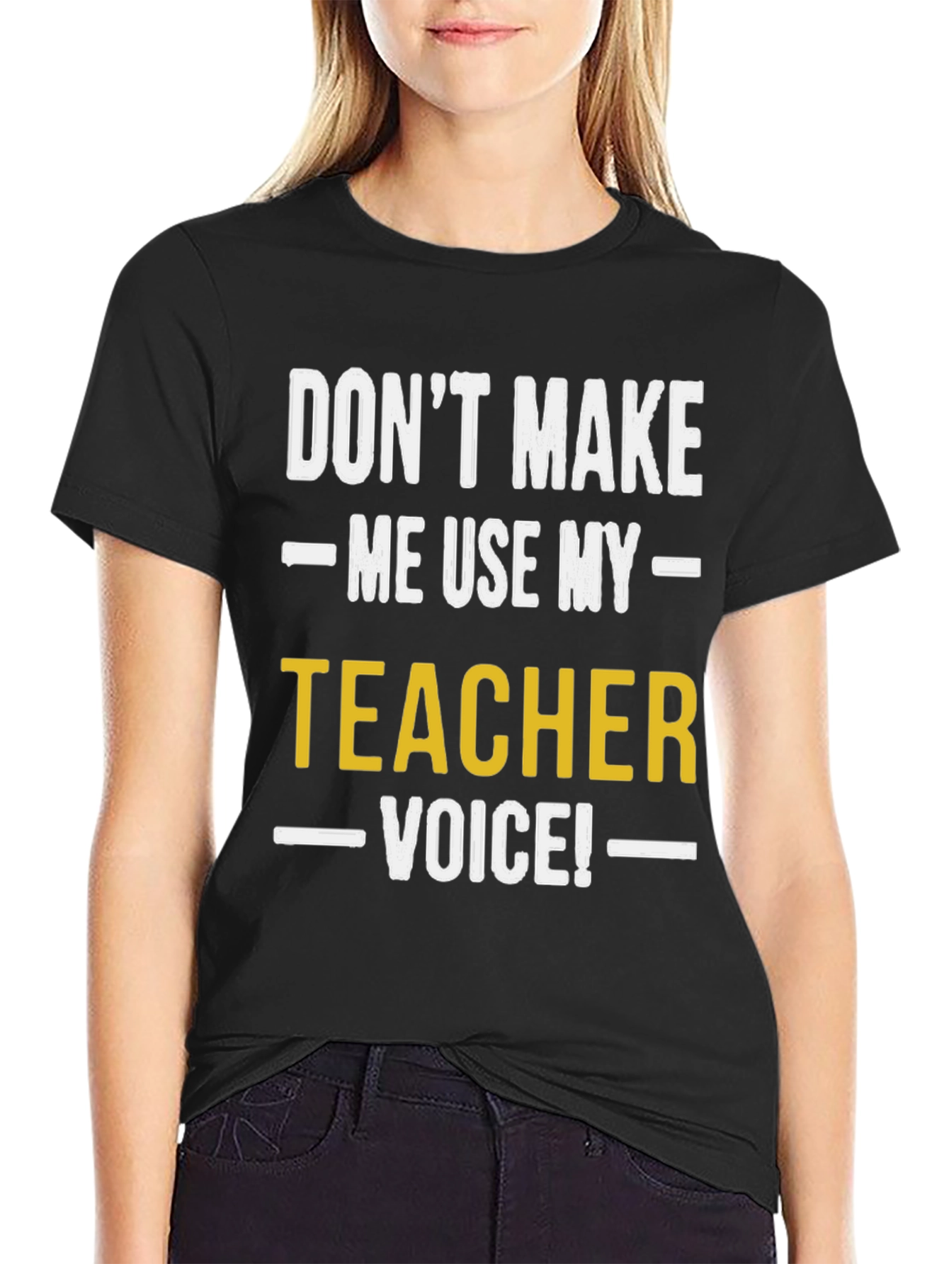 Teacher Voice Graphic Tee - Black Cotton T-Shirt