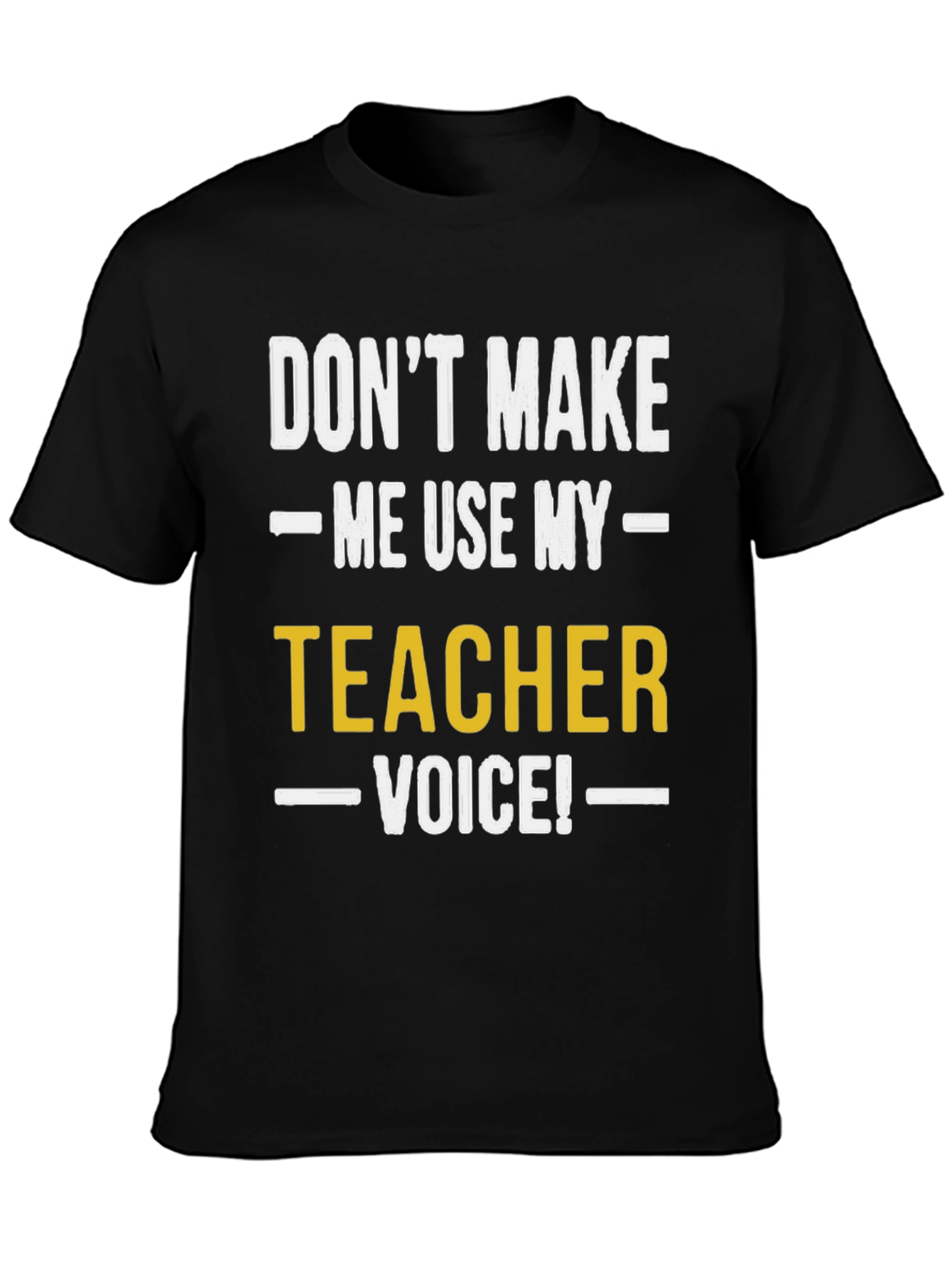 Teacher Voice Graphic Tee - Black Cotton T-Shirt