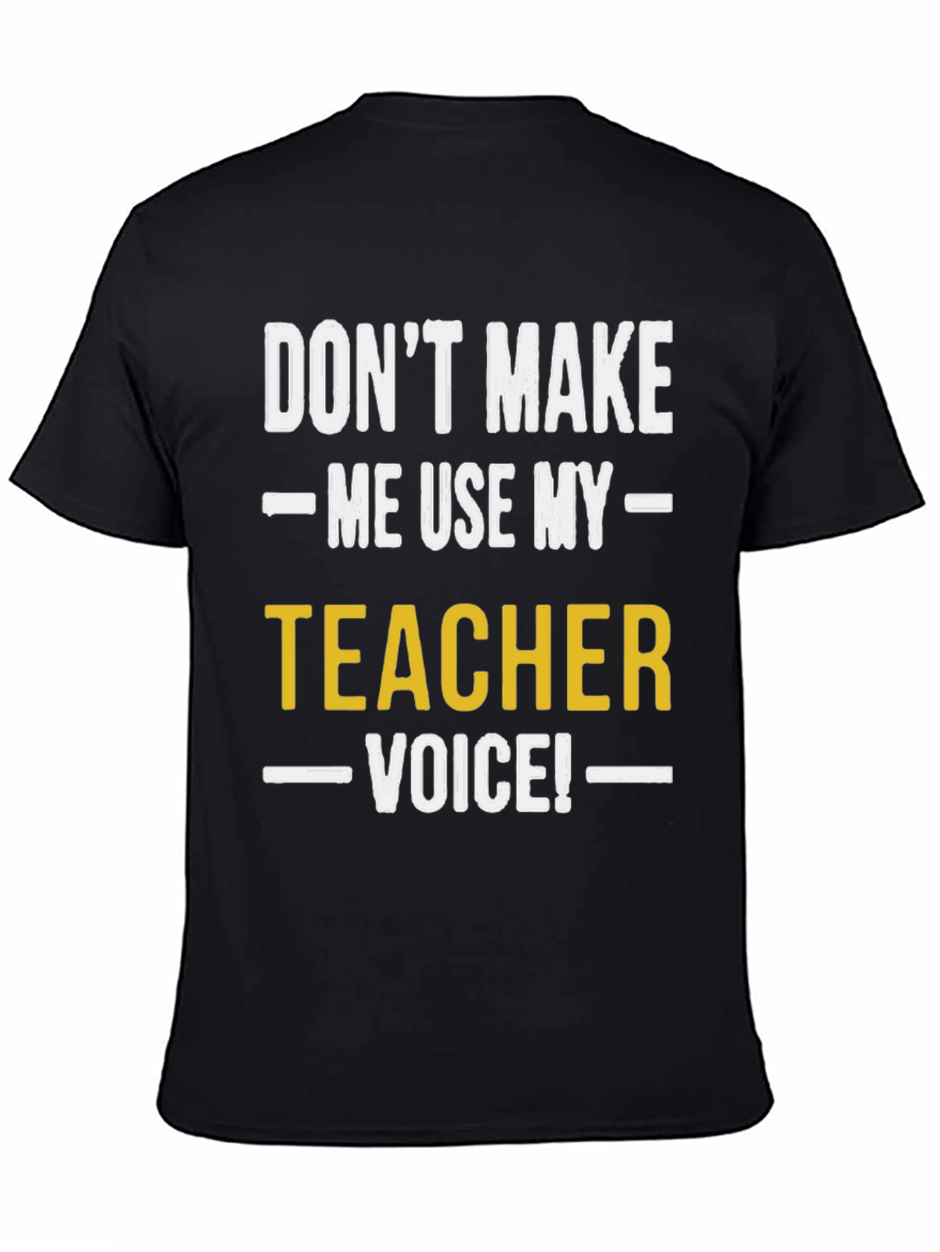 Teacher Voice Graphic Tee - Black Cotton T-Shirt