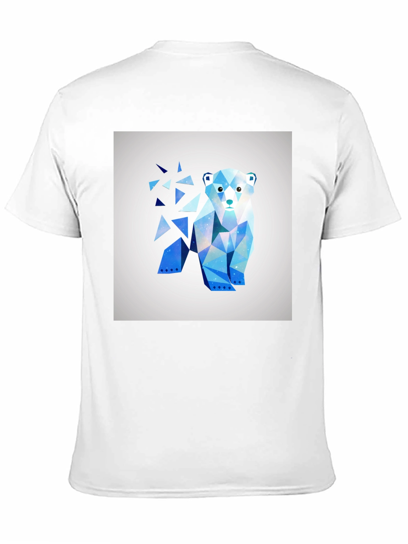 Geometric Polar Bear Graphic Tee - Modern Art Shirt