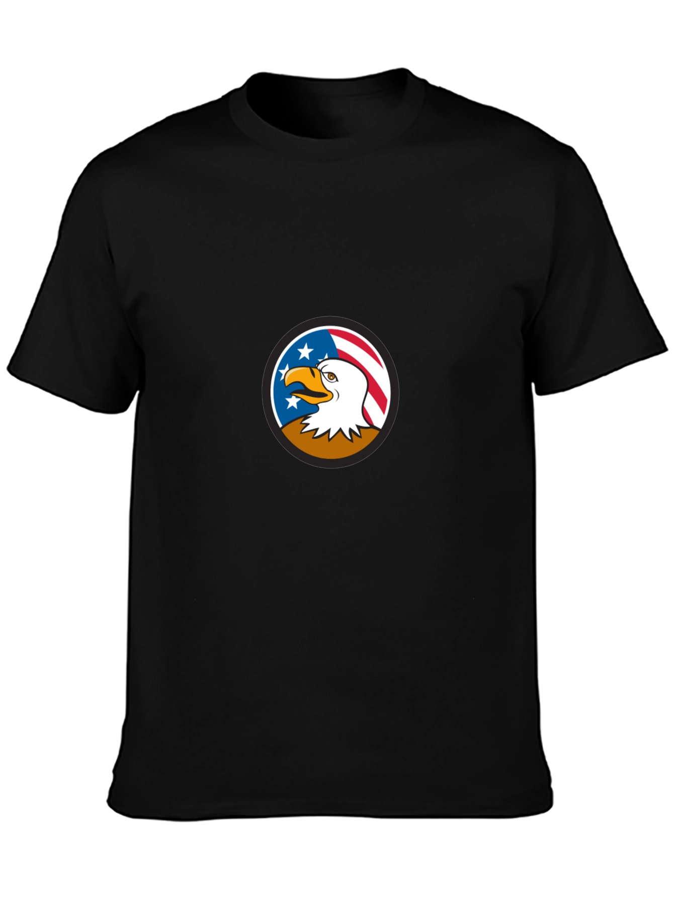 Bald Eagle American Flag Graphic T-Shirt