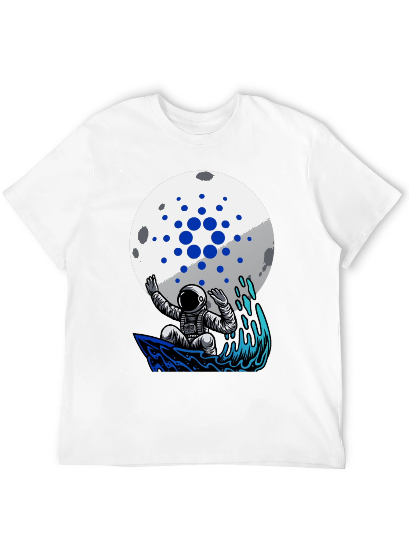 Astronaut Surfer on Moon Crypto T-Shirt