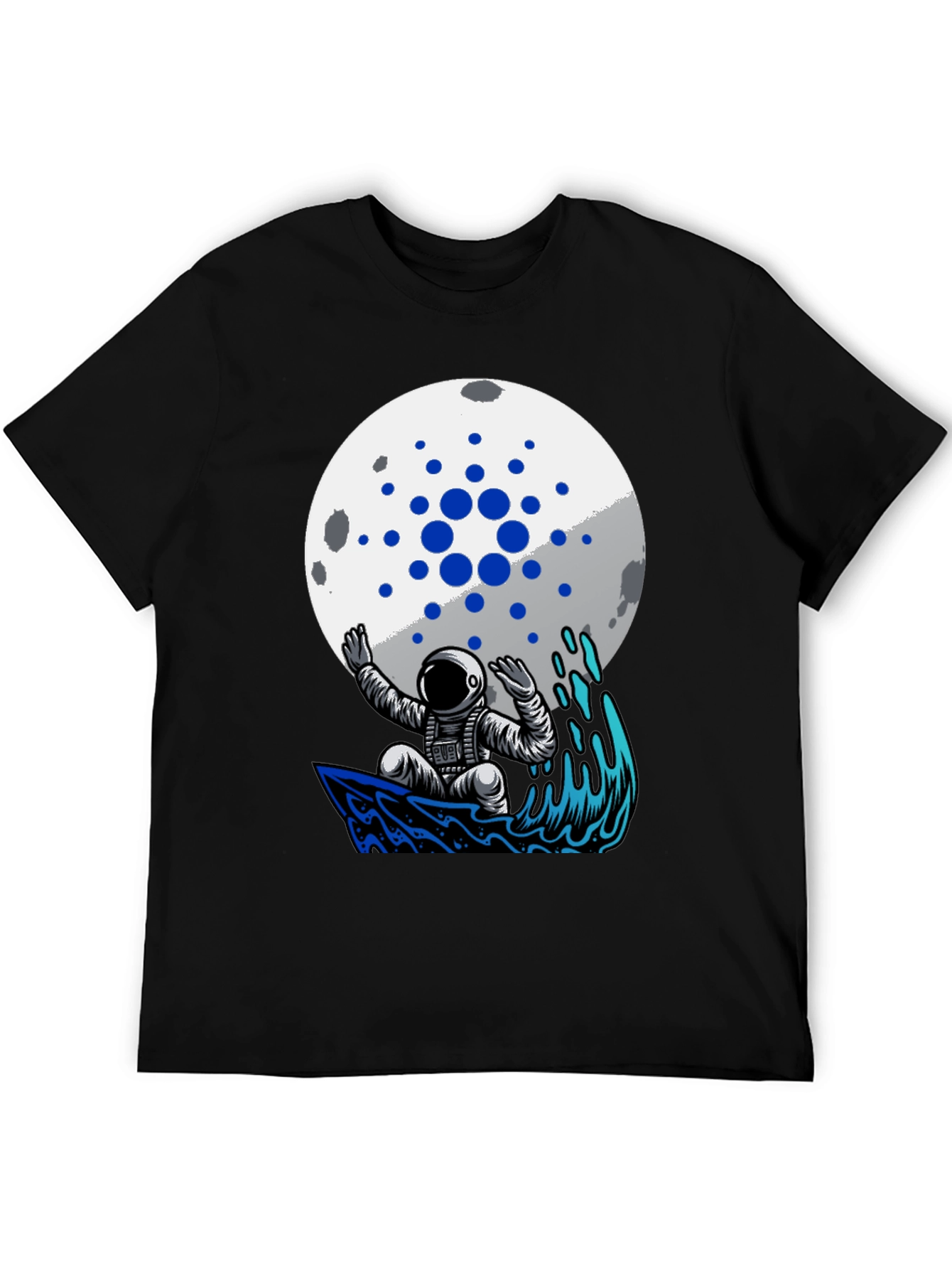 Astronaut Surfer on Moon Crypto T-Shirt