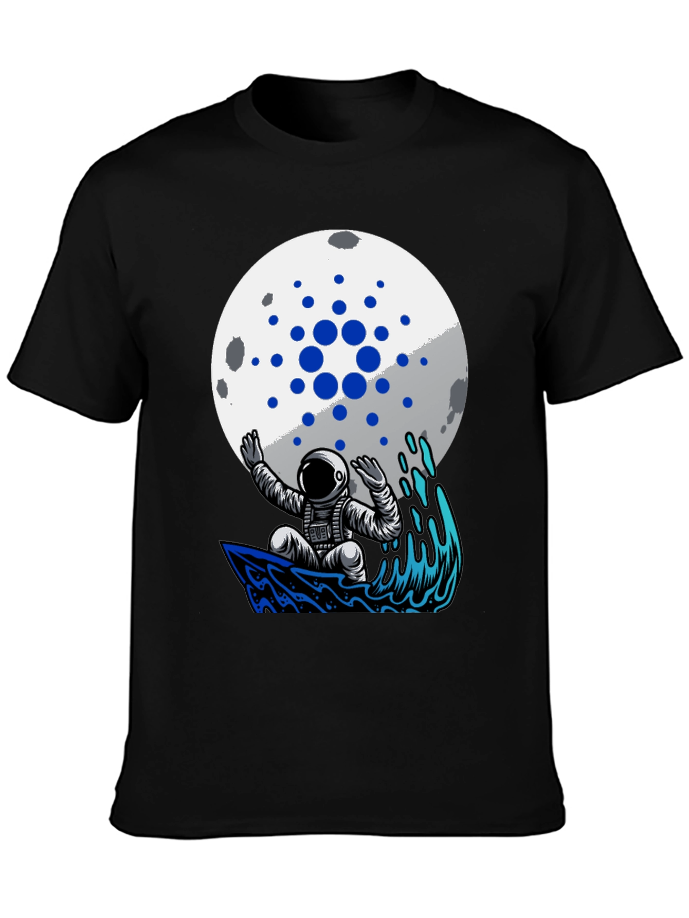 Astronaut Surfer on Moon Crypto T-Shirt