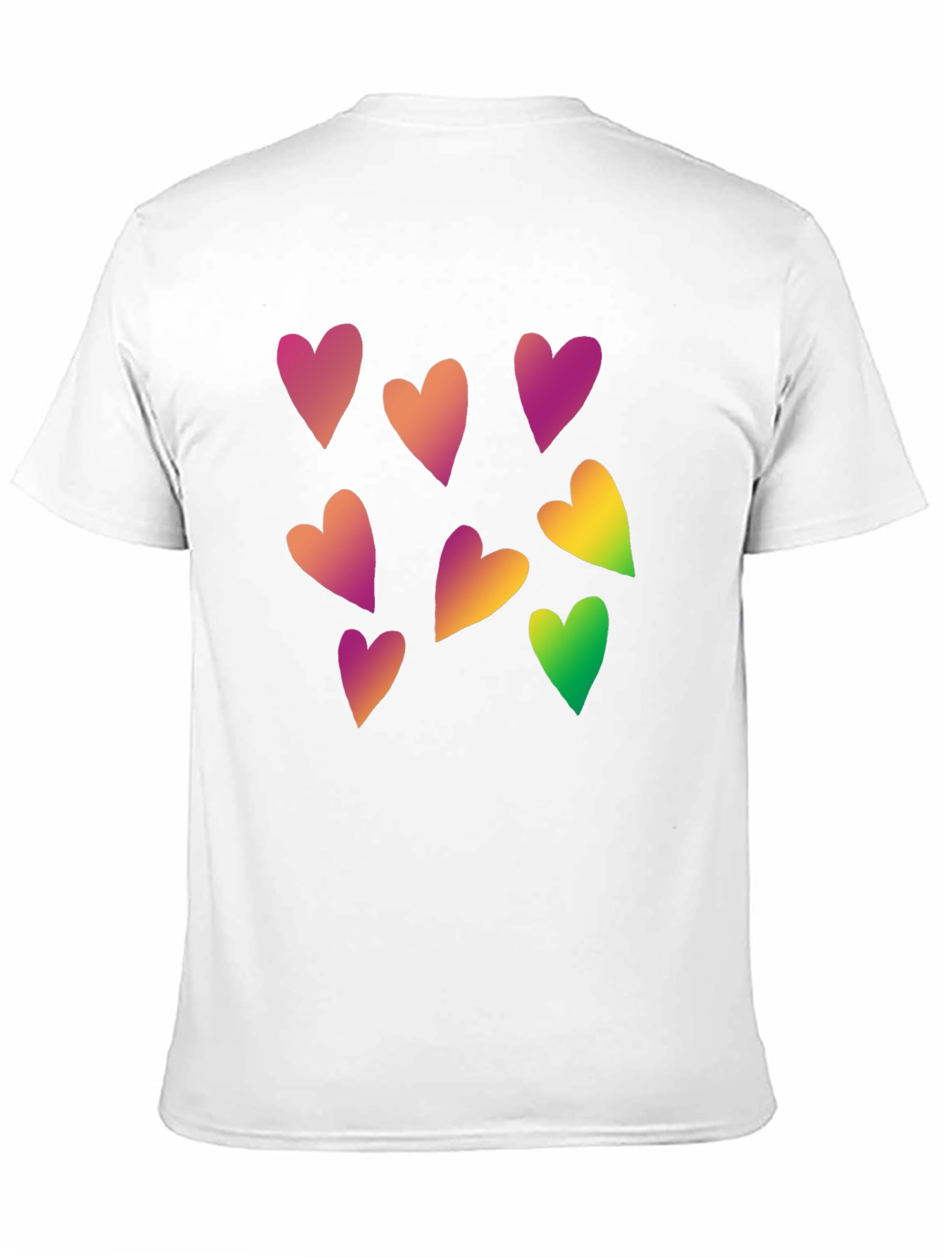 Heart Pattern Black Tee - Stylish Casual Wear
