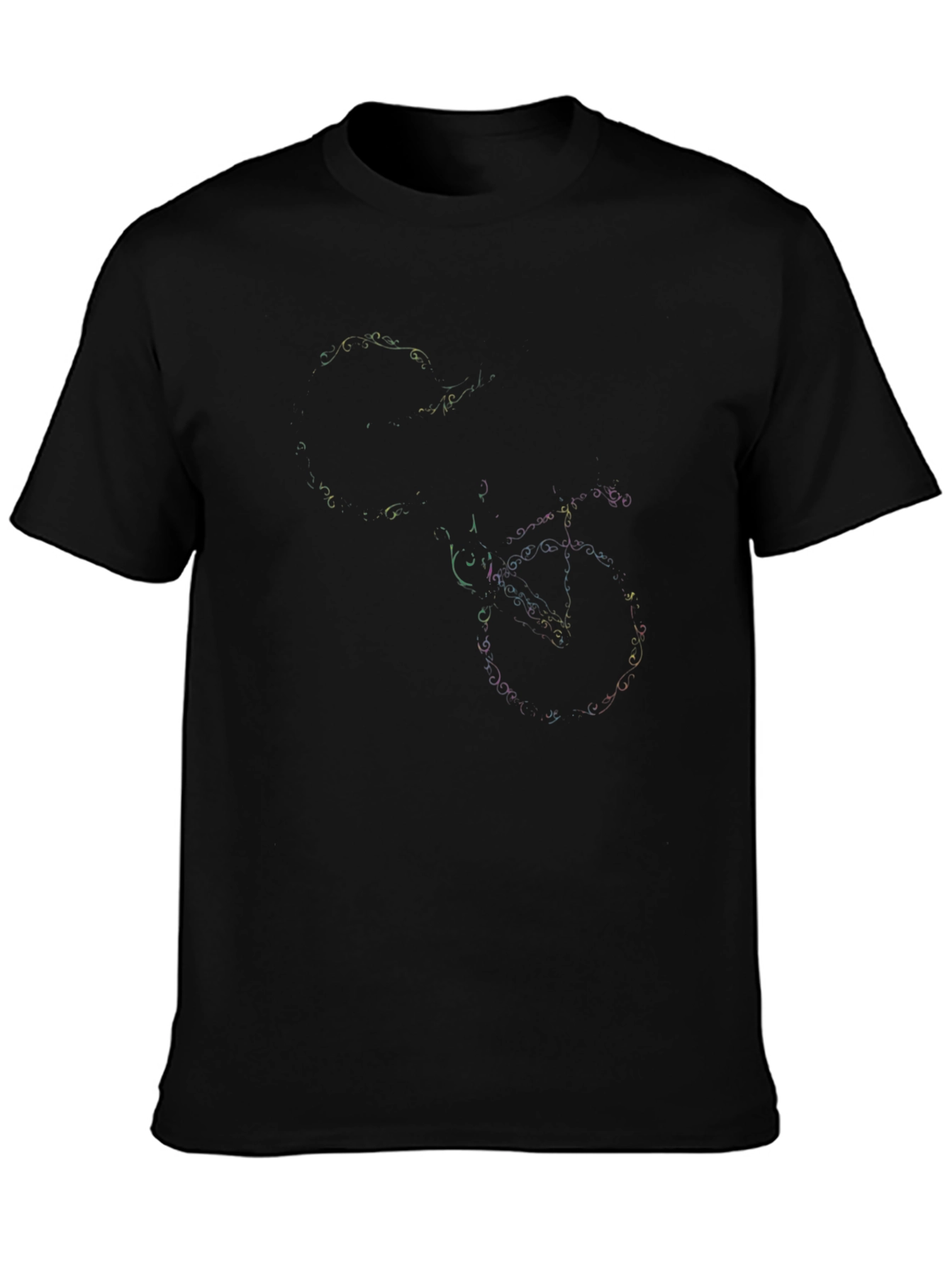 Mens Black Graphic T-Shirt - Bicycle Design