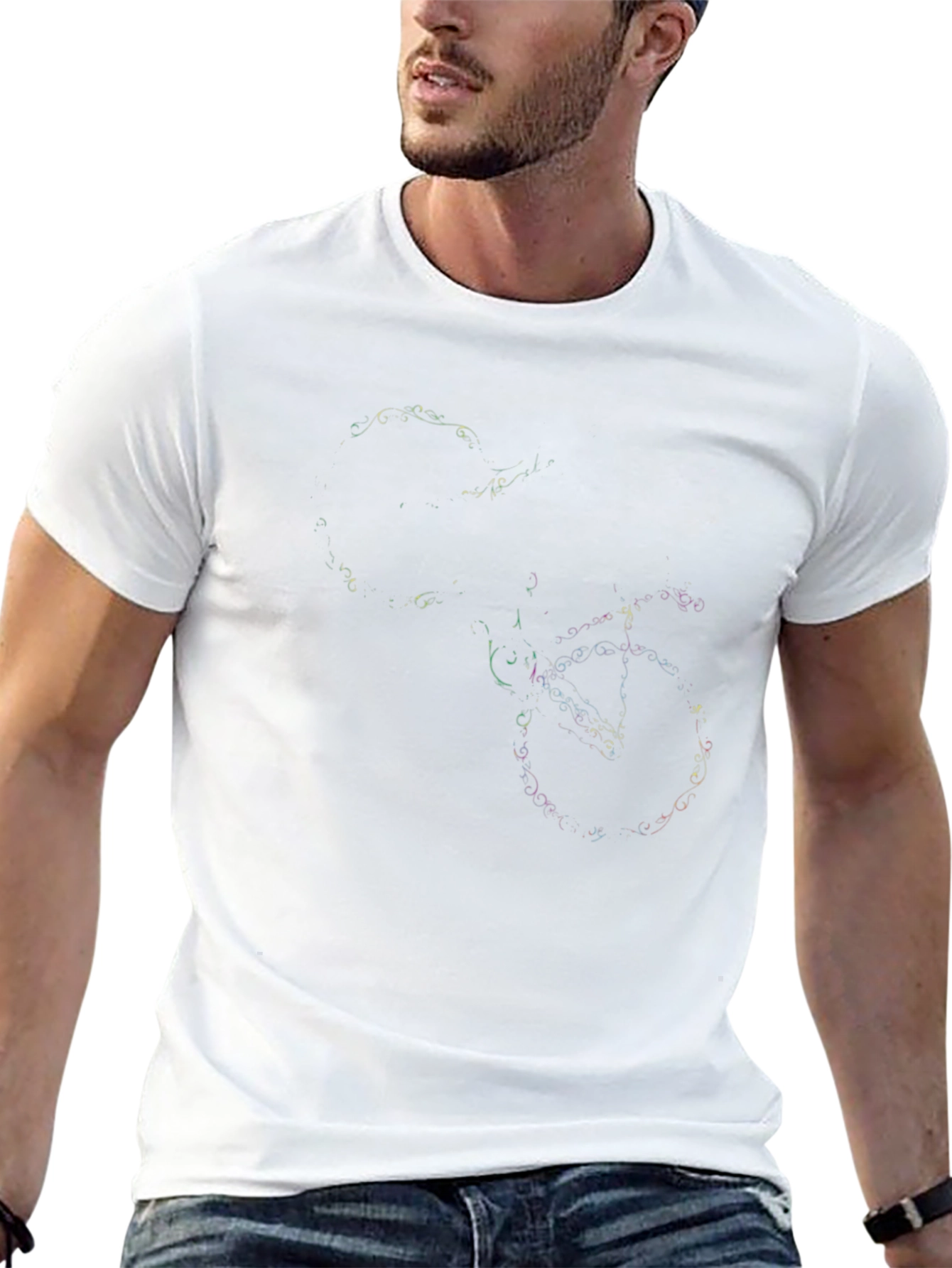 Mens Black Graphic T-Shirt - Bicycle Design