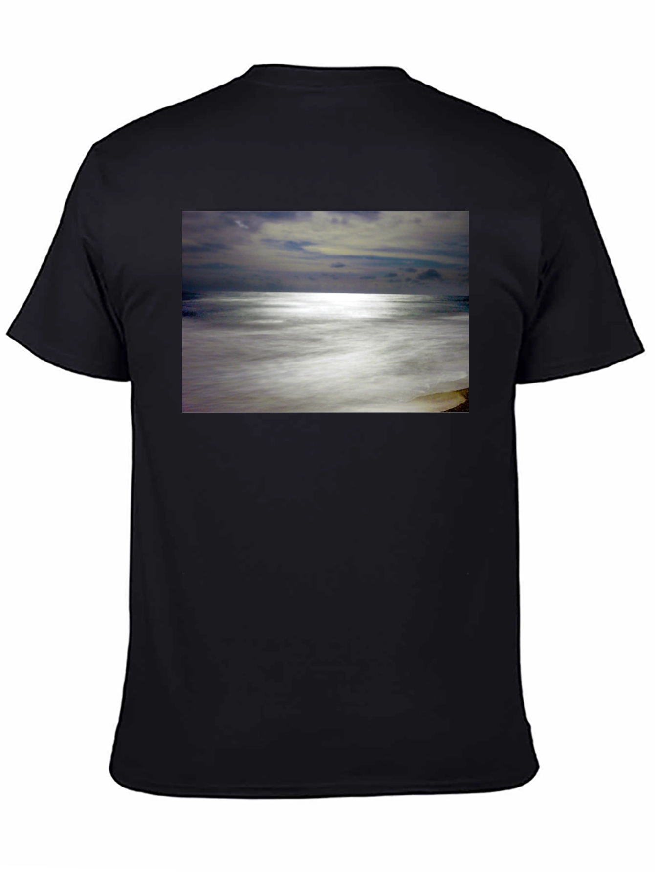 Ocean Scene Graphic Black T-Shirt