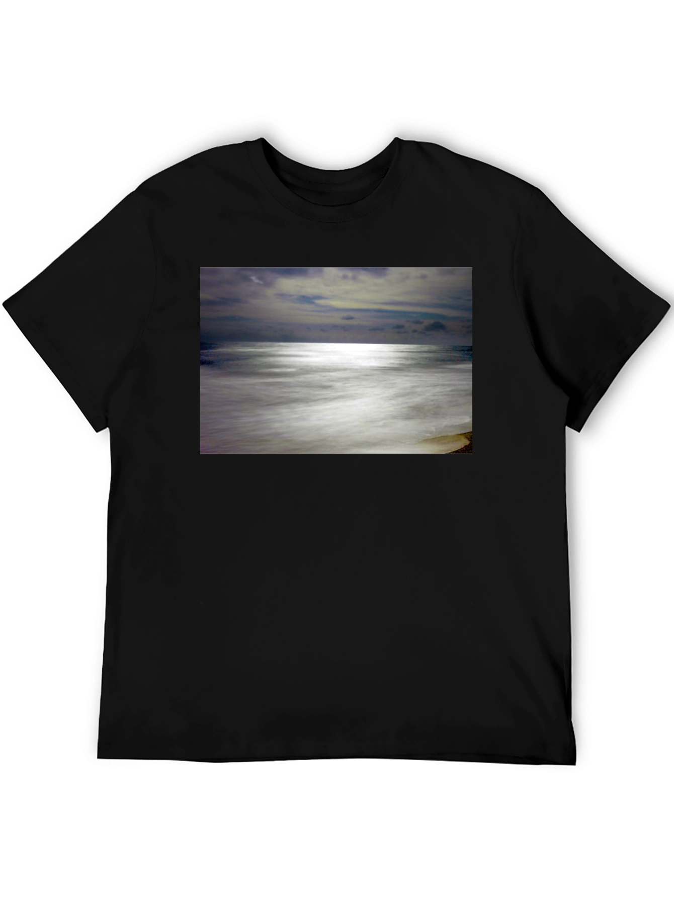 Ocean Scene Graphic Black T-Shirt