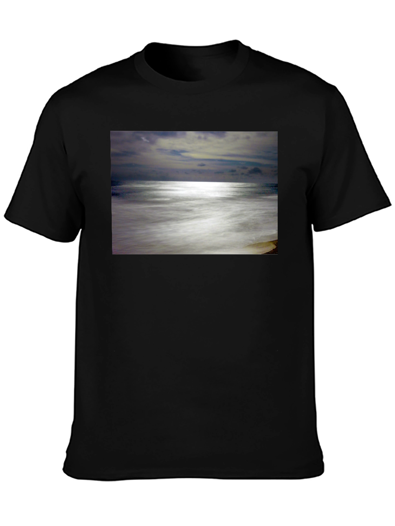 Ocean Scene Graphic Black T-Shirt