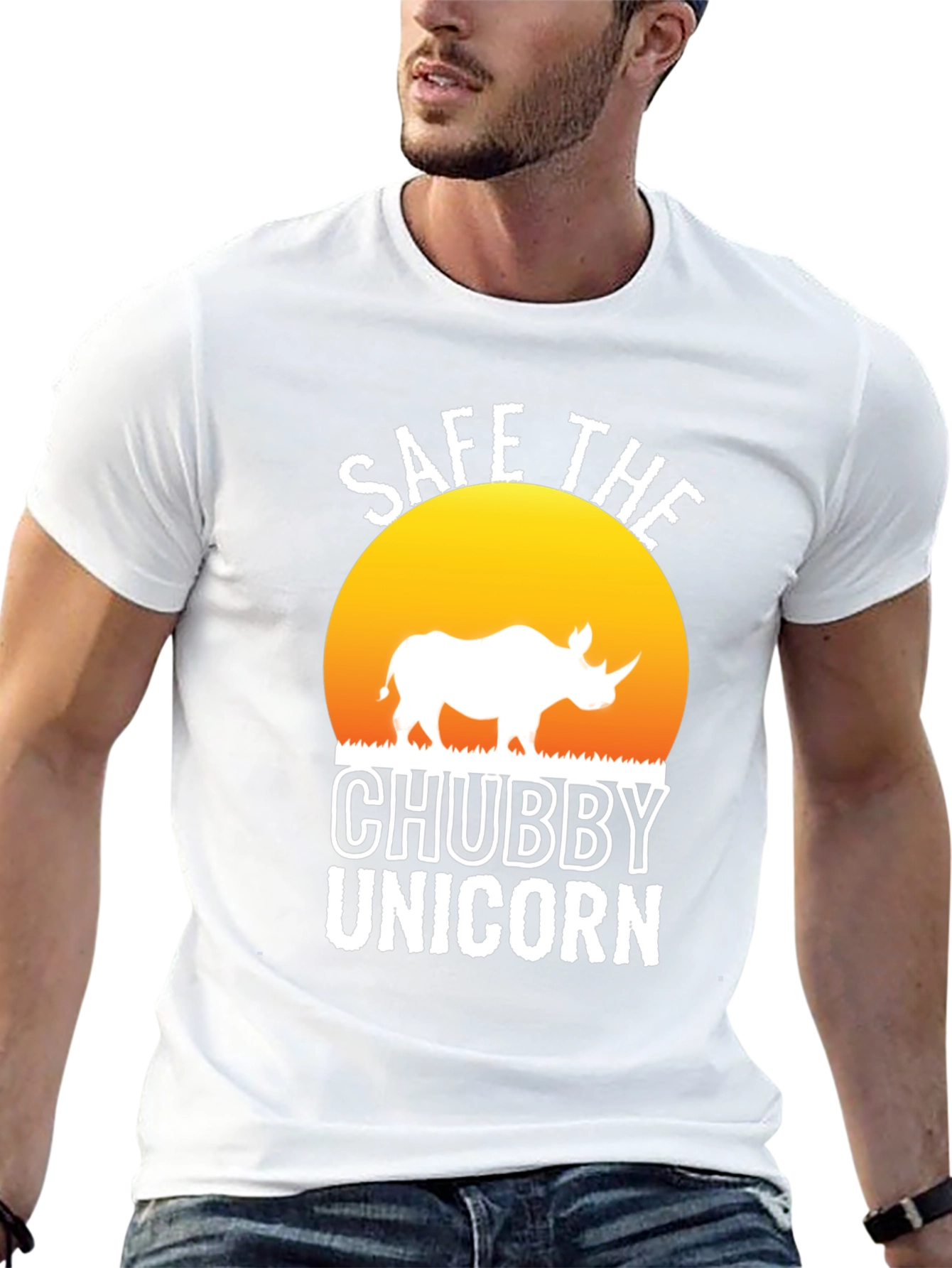 Save the Chubby Unicorn Black T-Shirt
