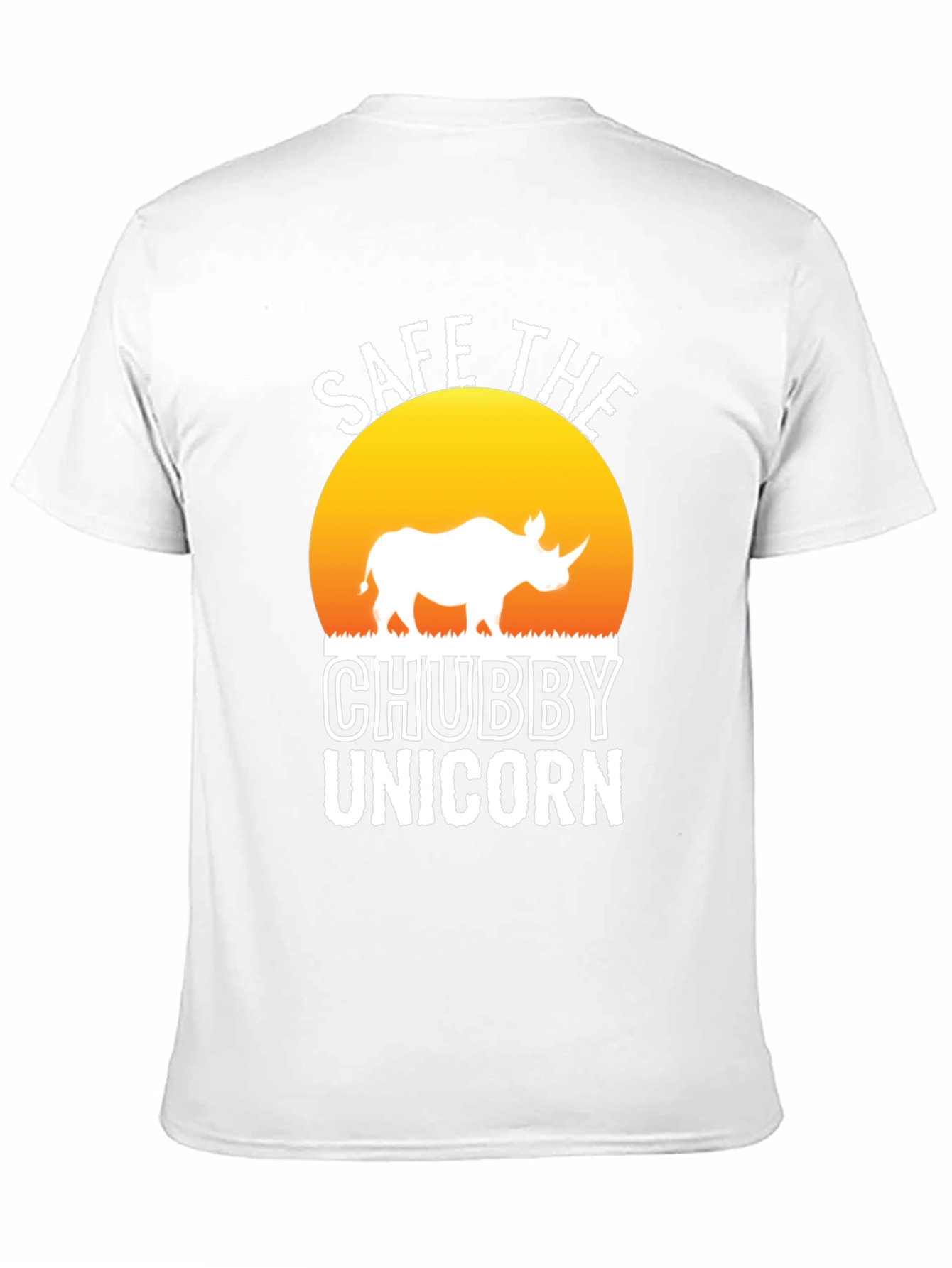 Save the Chubby Unicorn Black T-Shirt