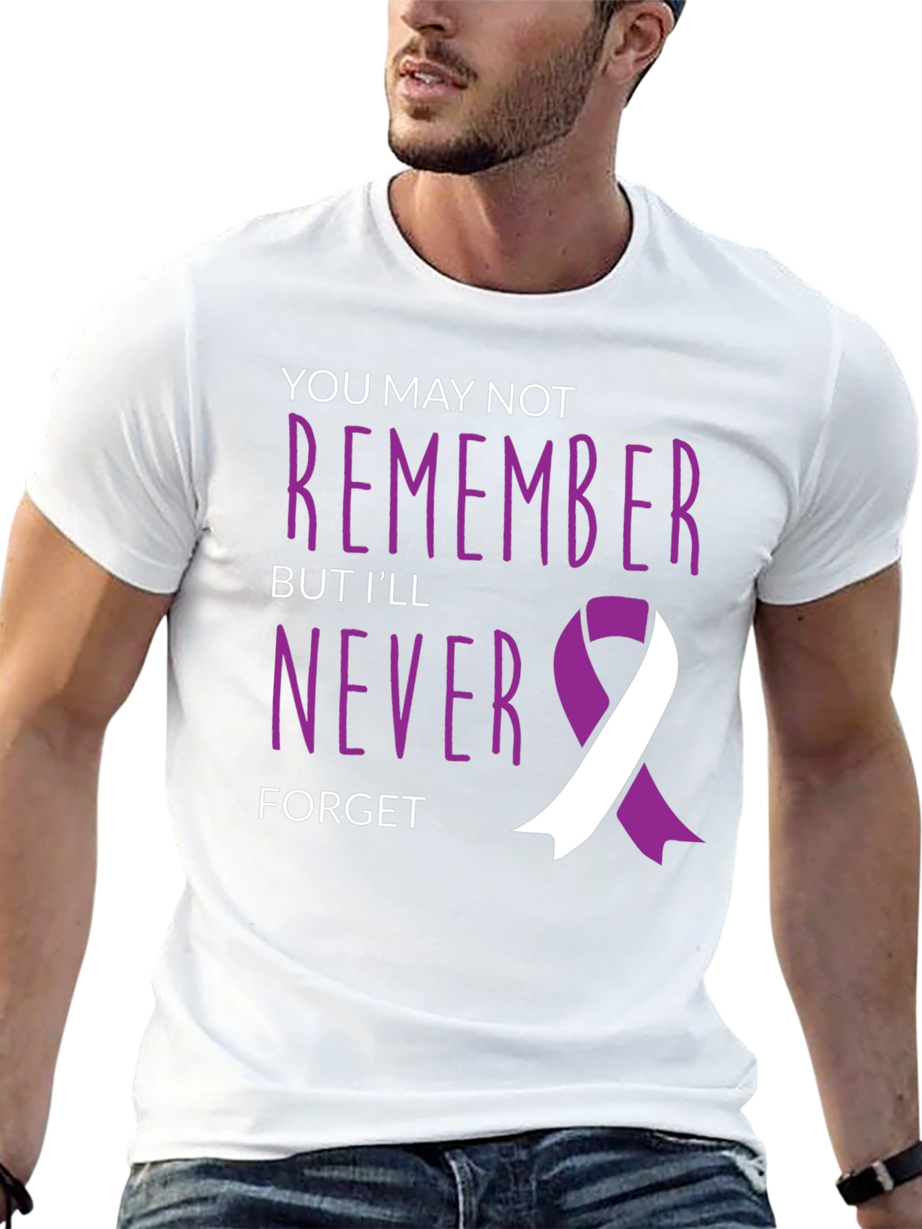 Never Forget Awareness Ribbon Graphic Tee