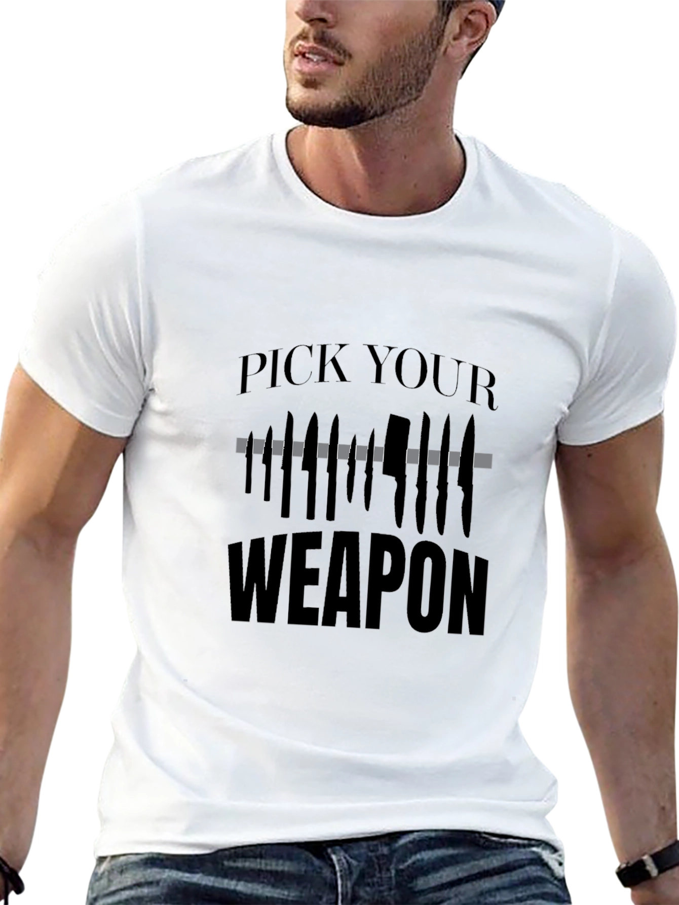 Pick Your Weapon T-Shirt - Edgy Graphic Tee