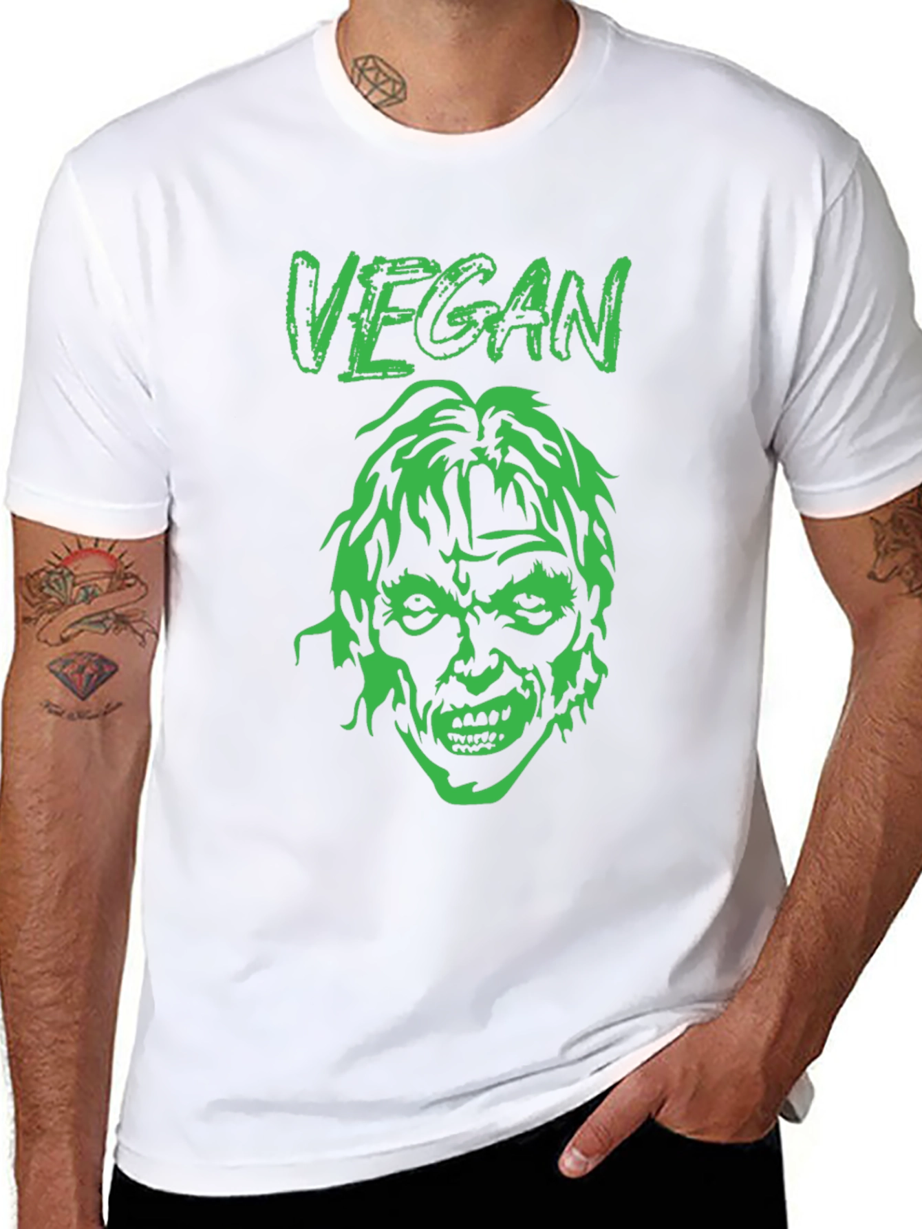 Vegan Zombie Graphic Tee - Black
