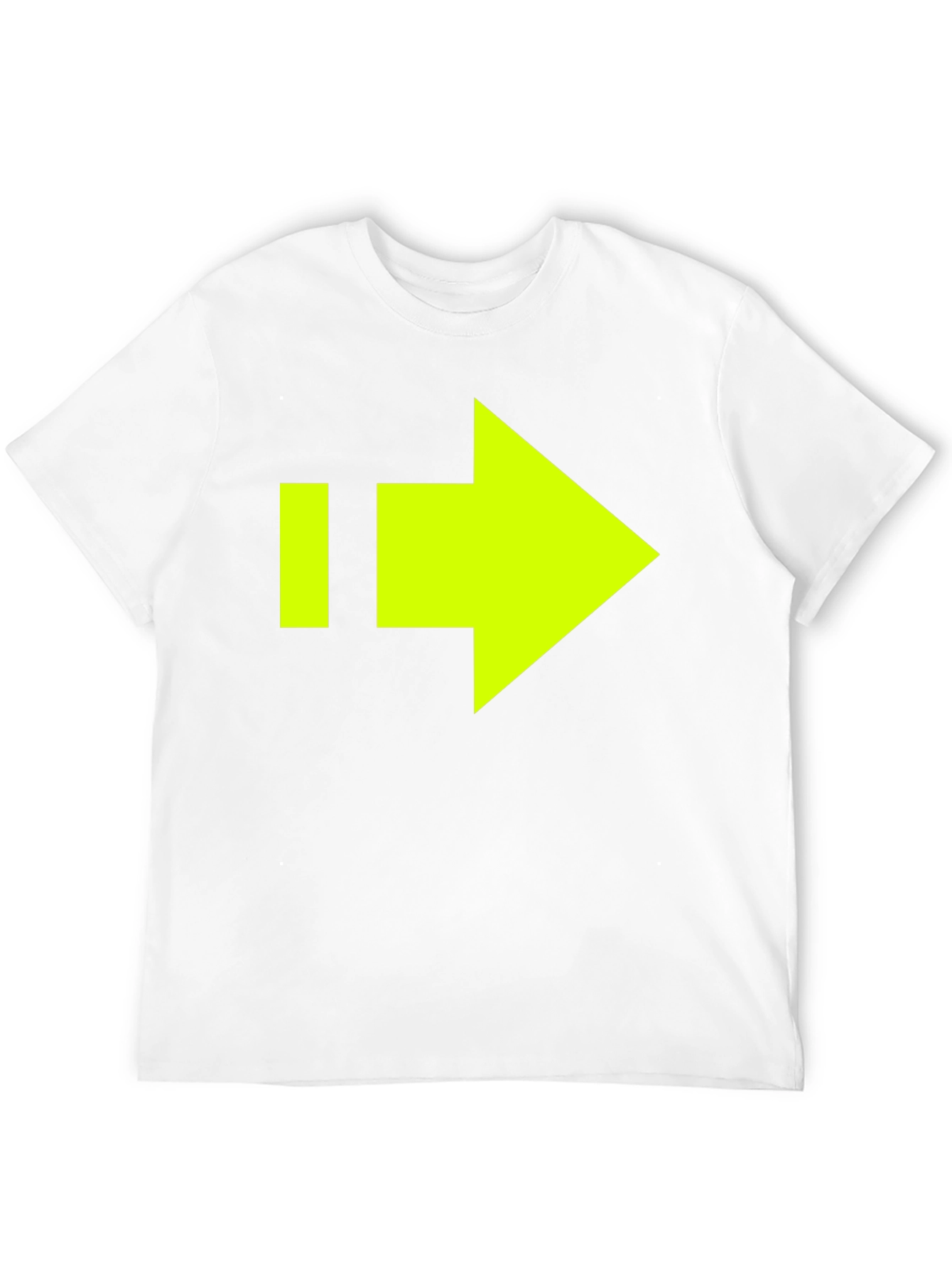 Black T-Shirt with Neon Yellow Arrow Graphic