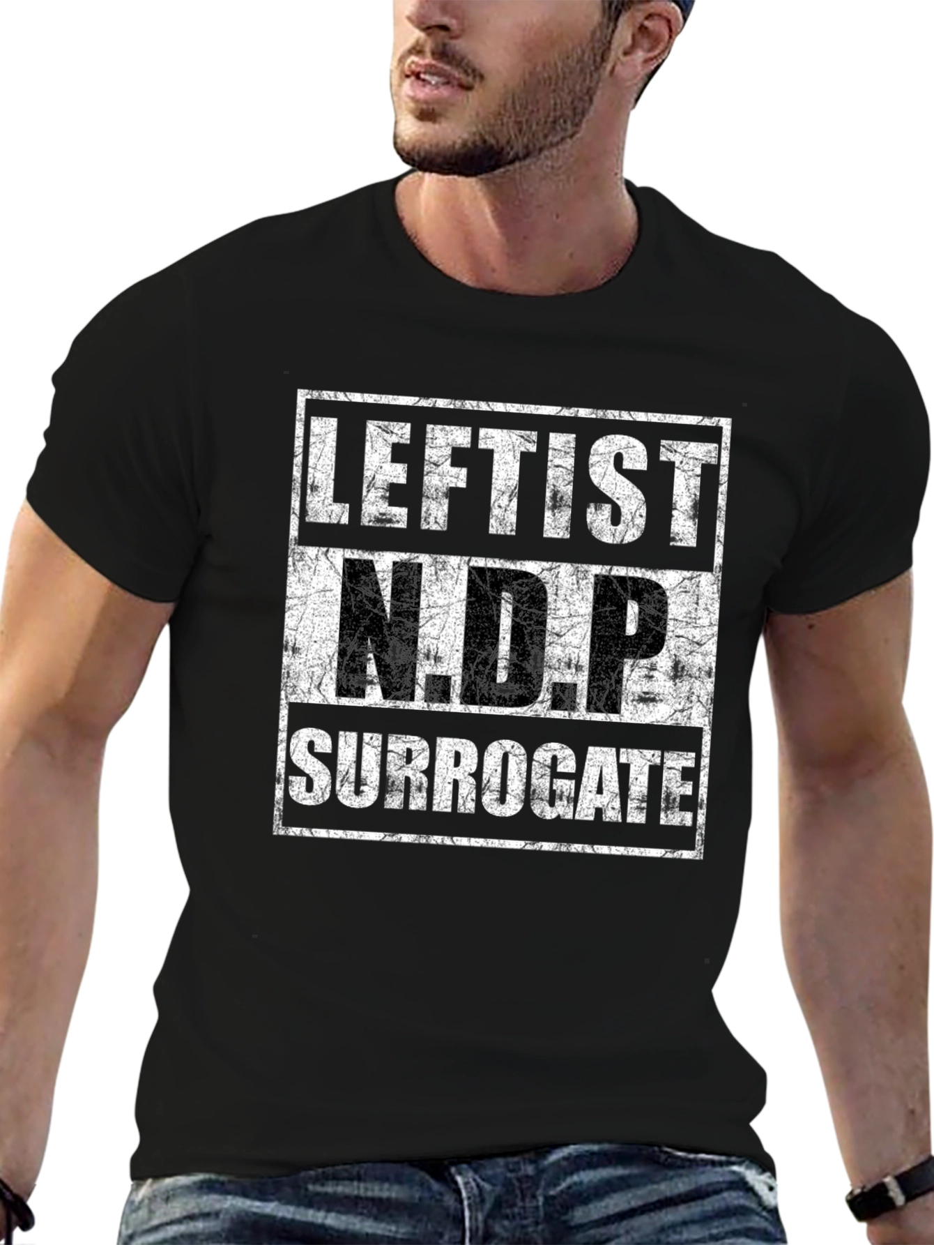 Leftist NDP Surrogate T-Shirt - Bold Political Statement Tee