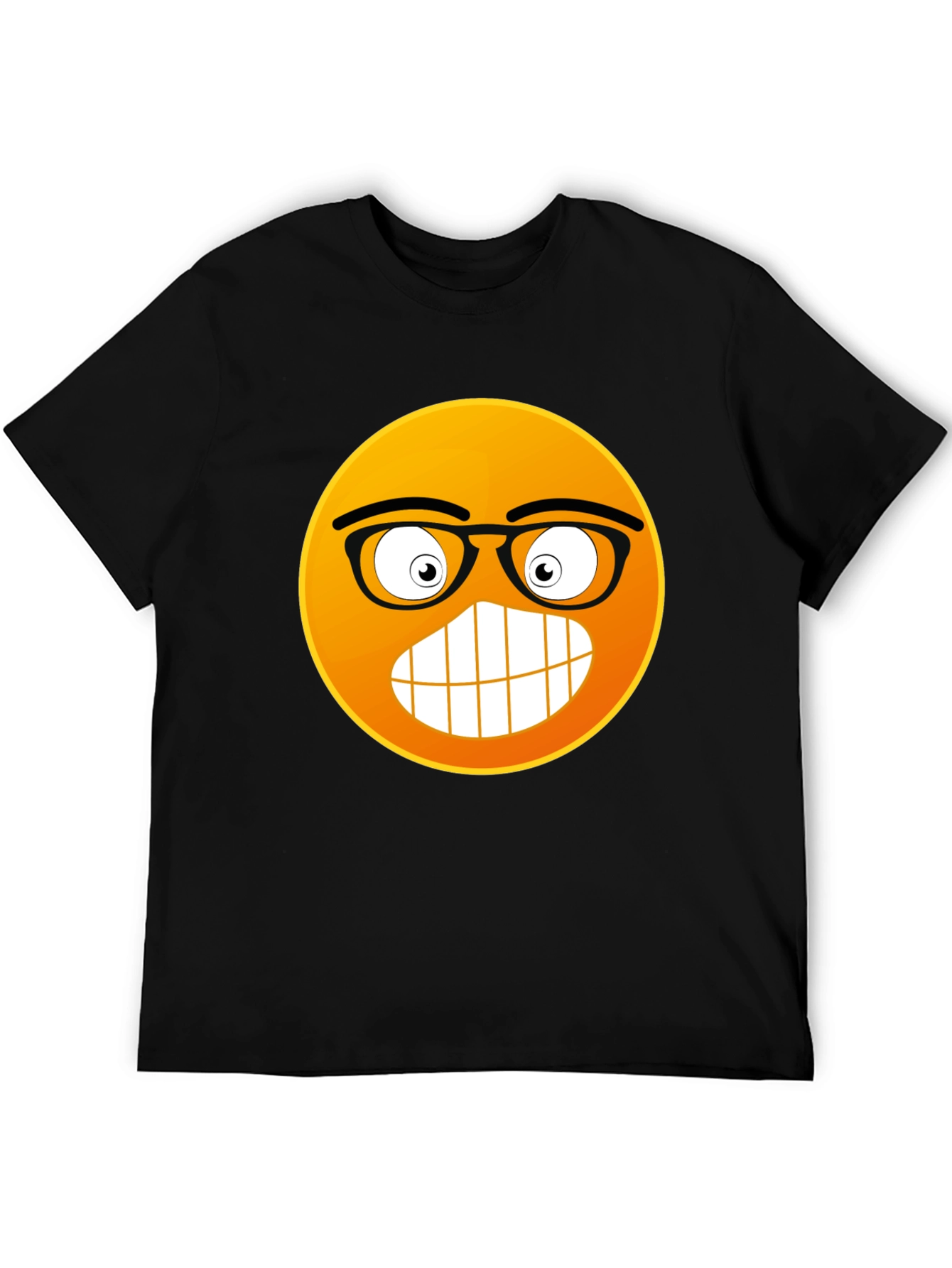 Nerdy Emoji Black T-Shirt: Express Yourself!