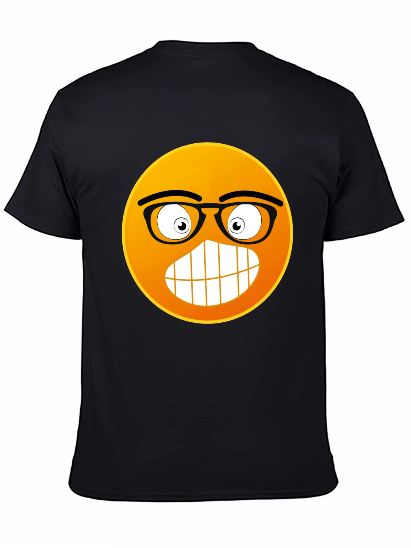 Nerdy Emoji Black T-Shirt: Express Yourself!