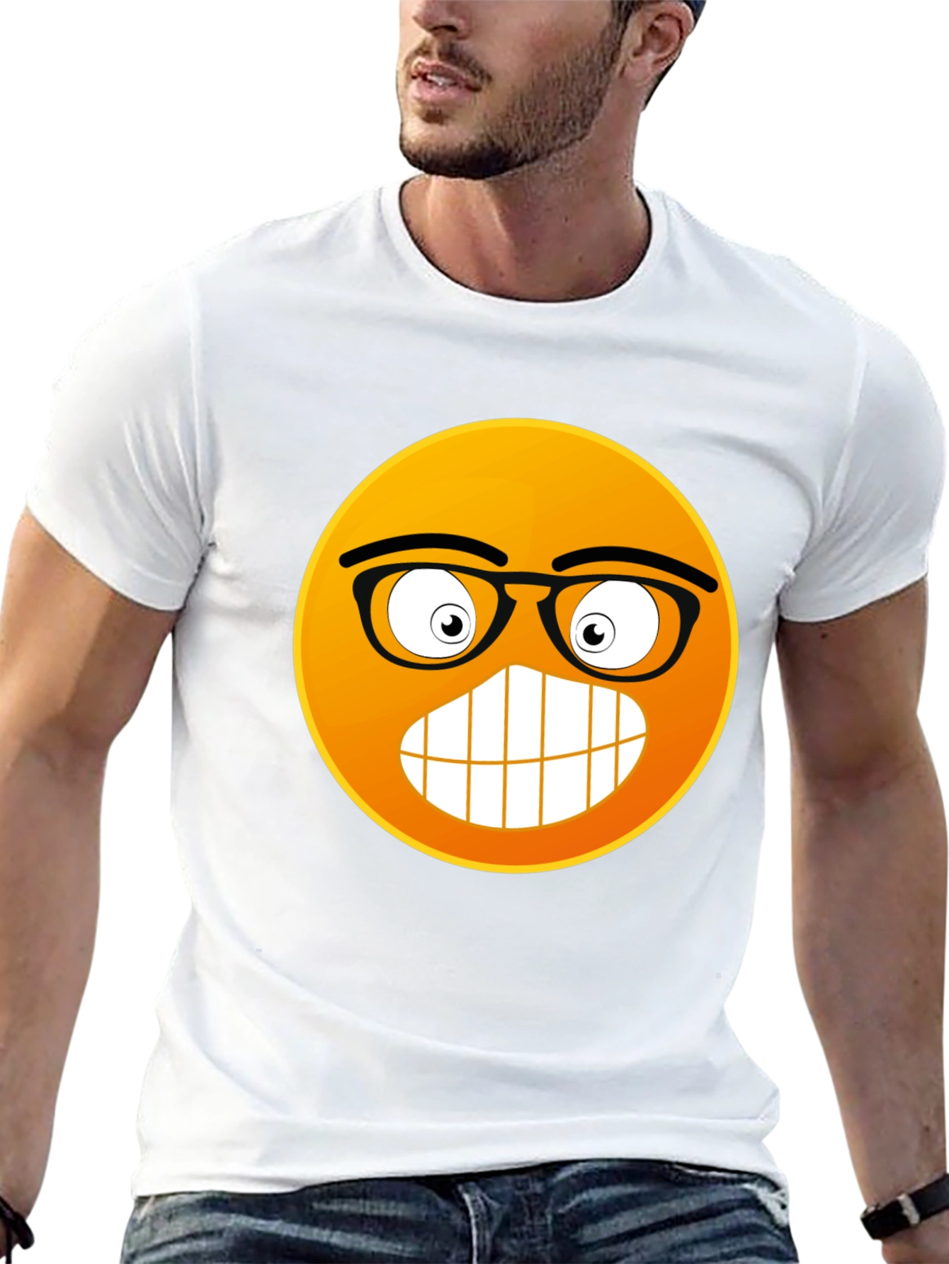 Nerdy Emoji Black T-Shirt: Express Yourself!
